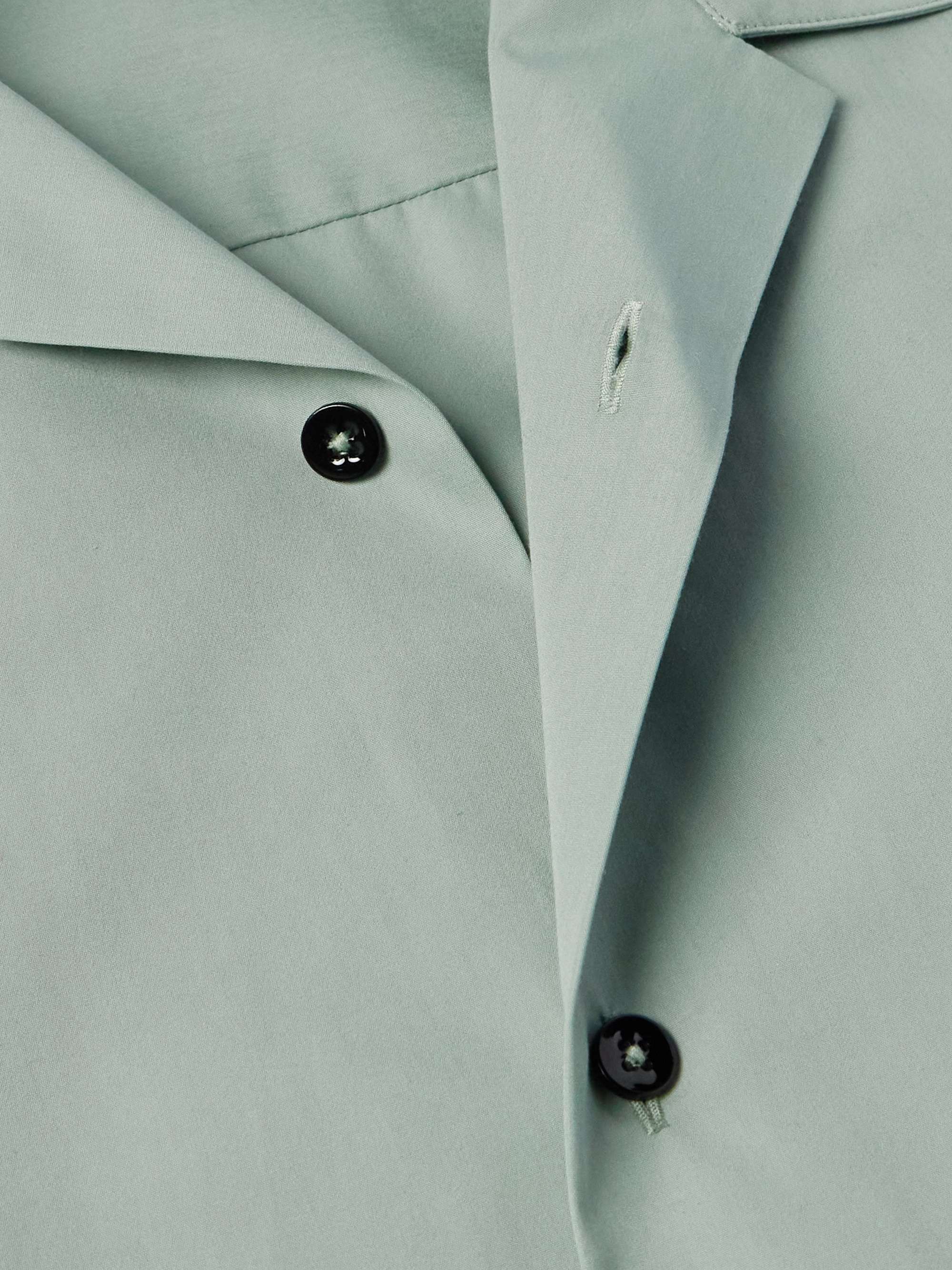 Camp-Collar Organic Cotton-Poplin Shirt view