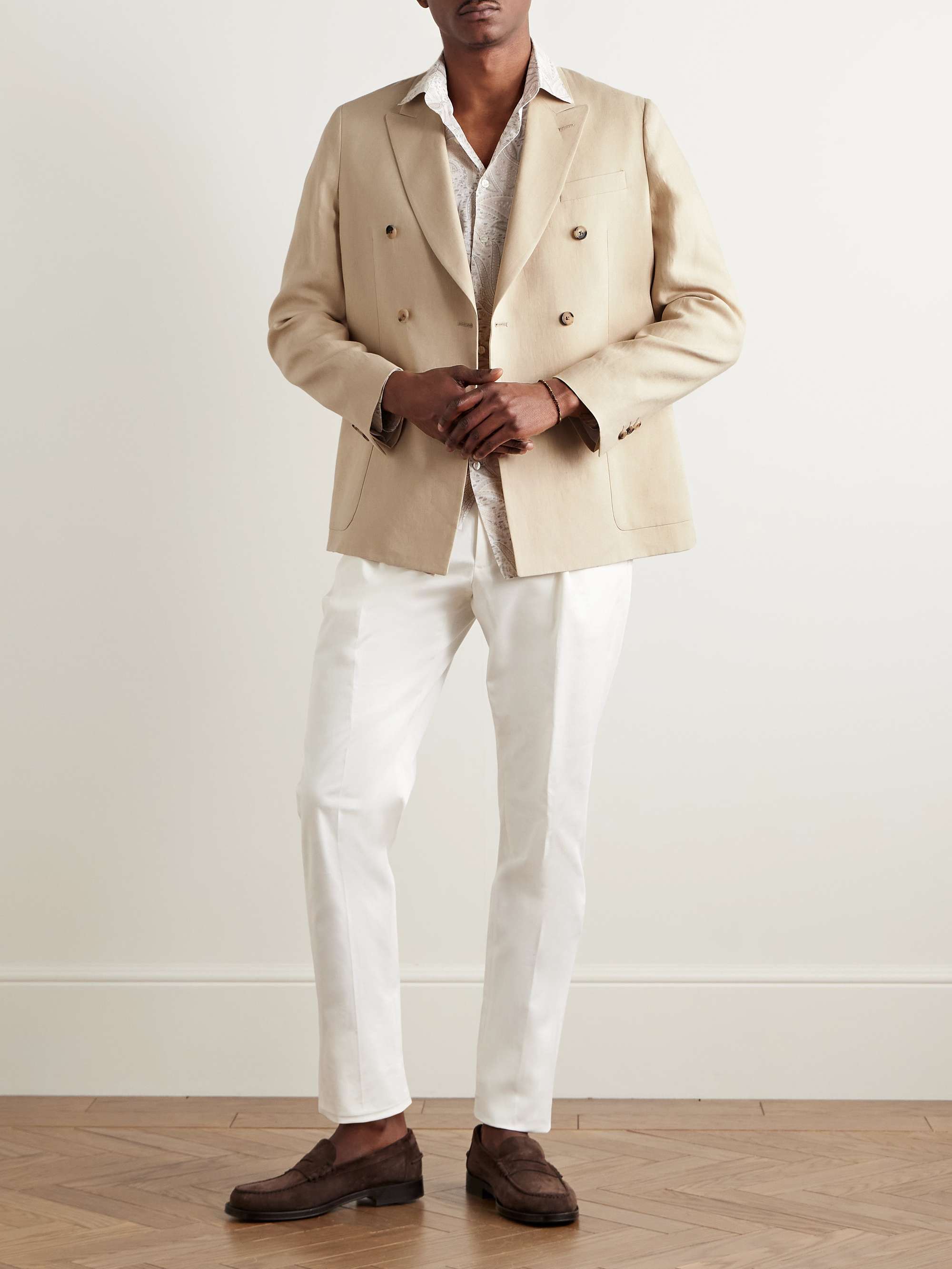 Double-Breasted Linen Blazer view