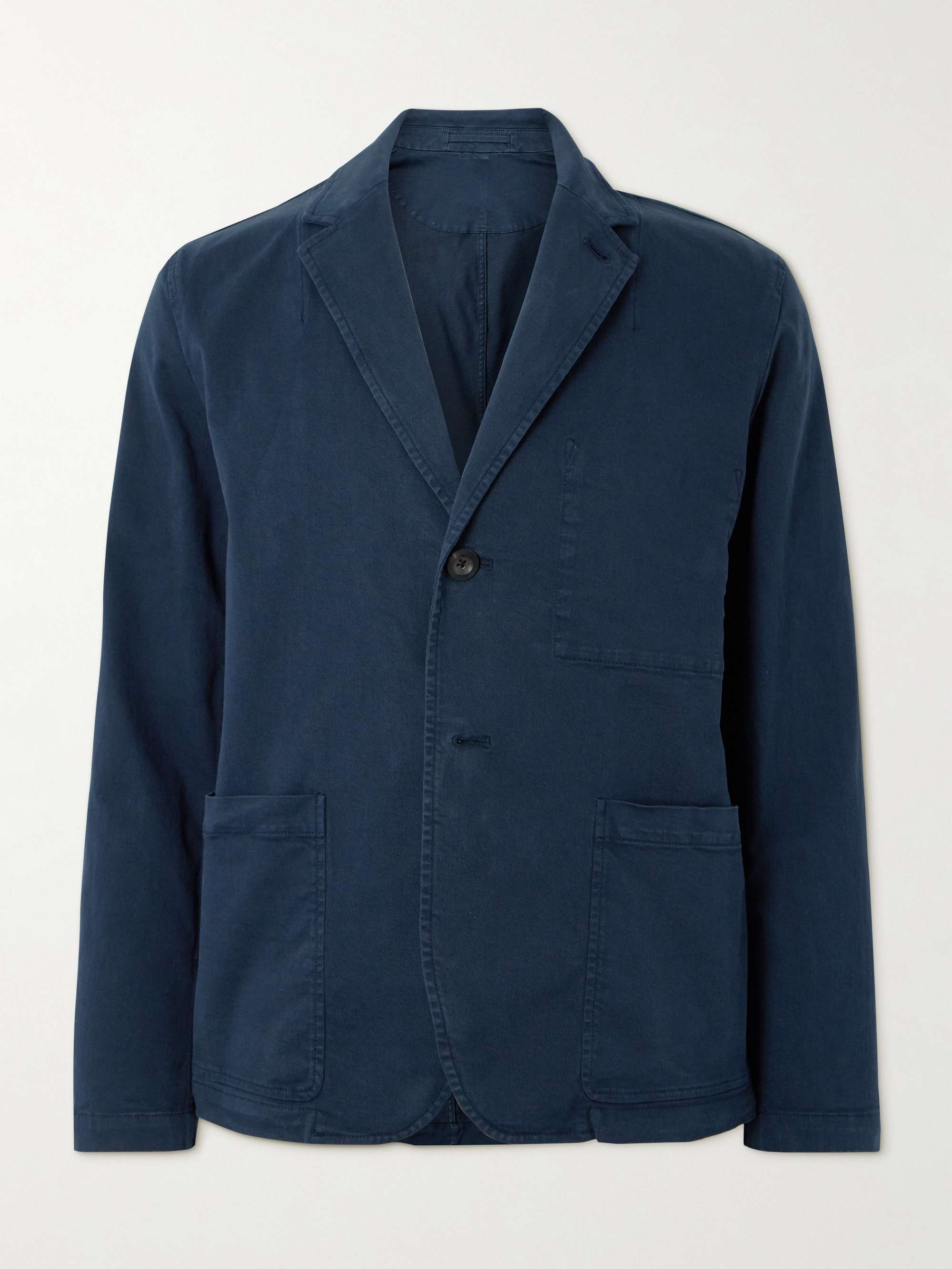 Garment-Dyed Stretch-Cotton Twill Blazer view