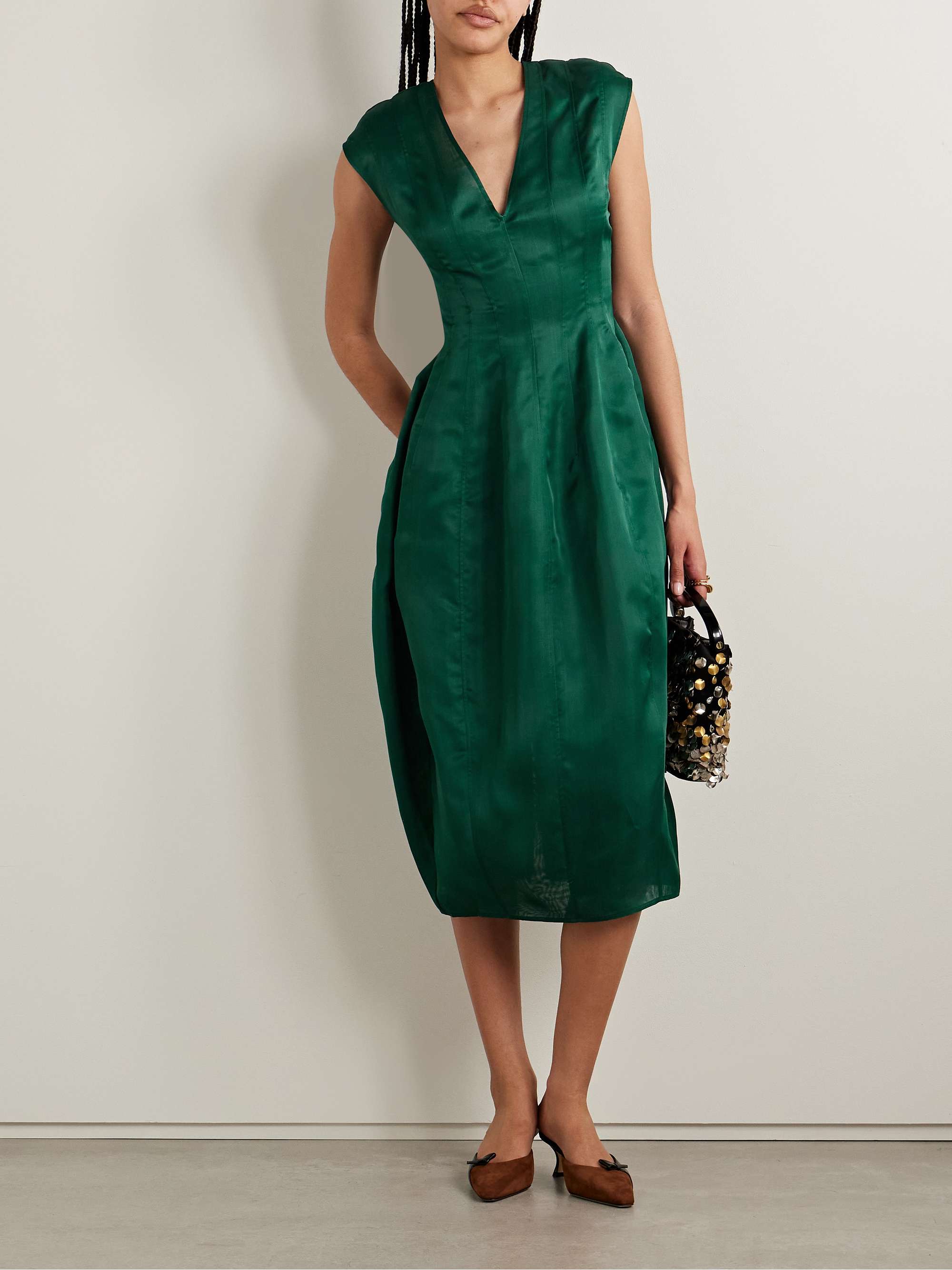 Bichette silk-organza midi dress view