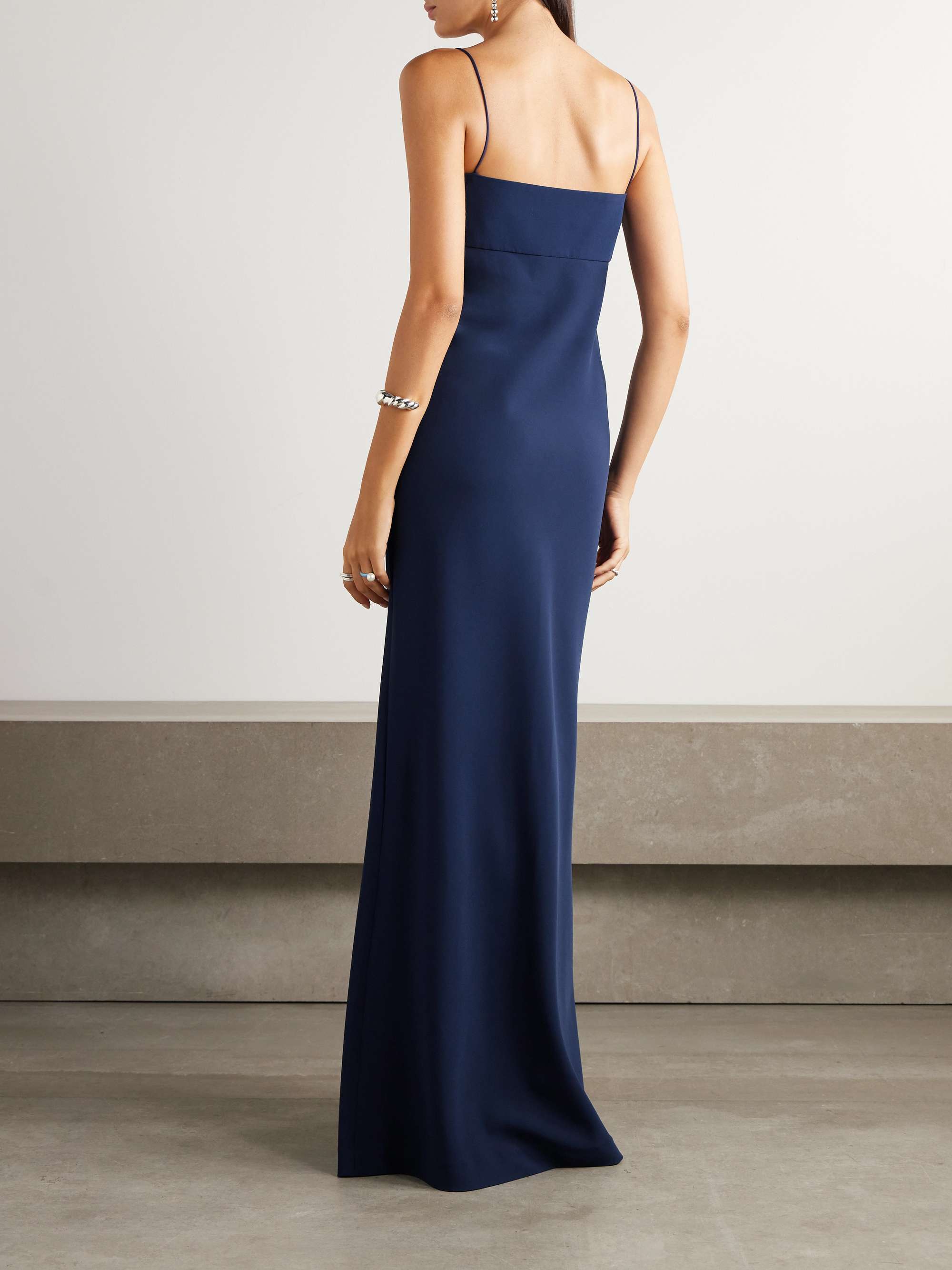 Phil bow-embellished crepe gown view