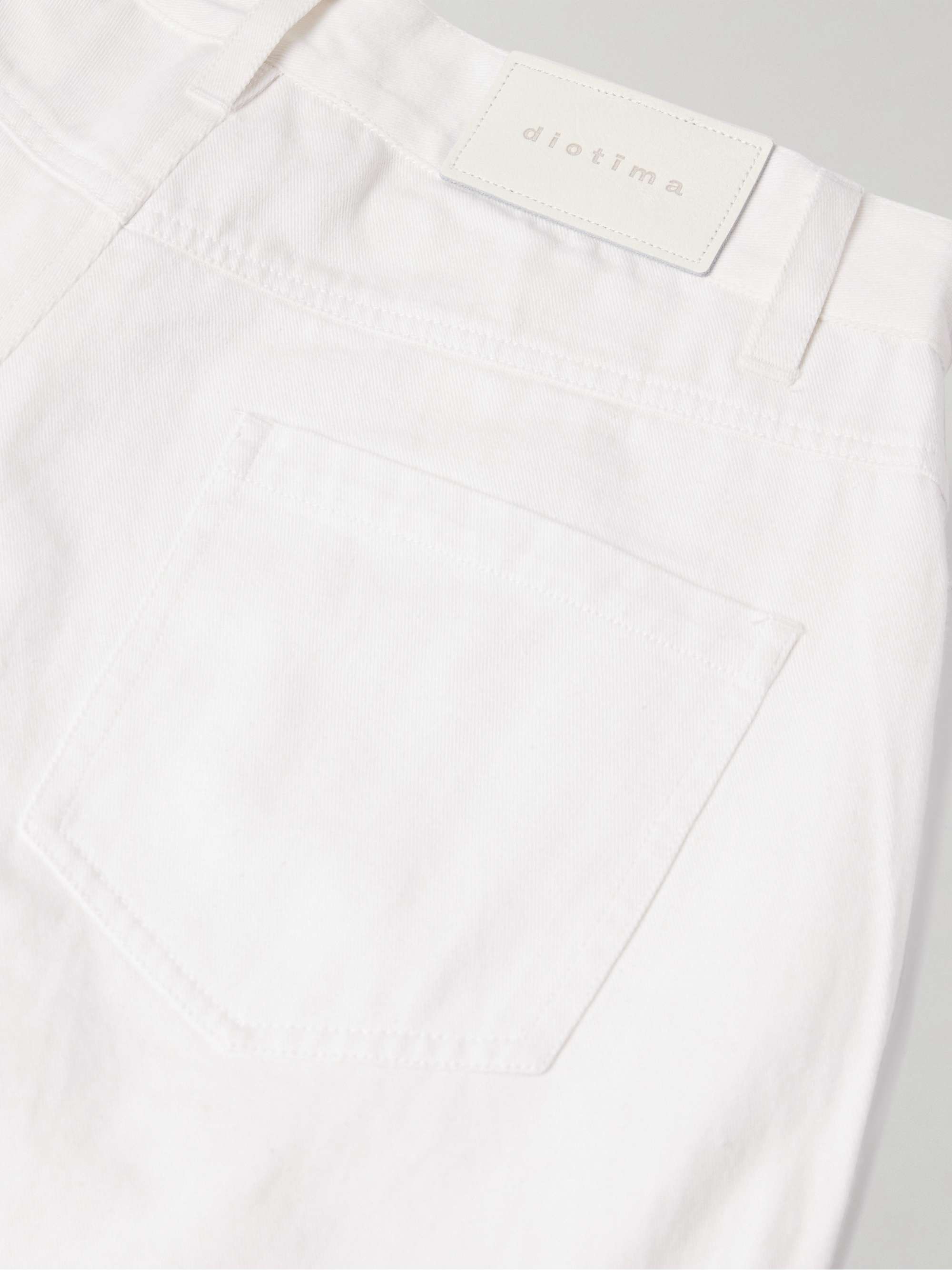Stulla crochet-trimmed mid-rise straight-leg jeans view