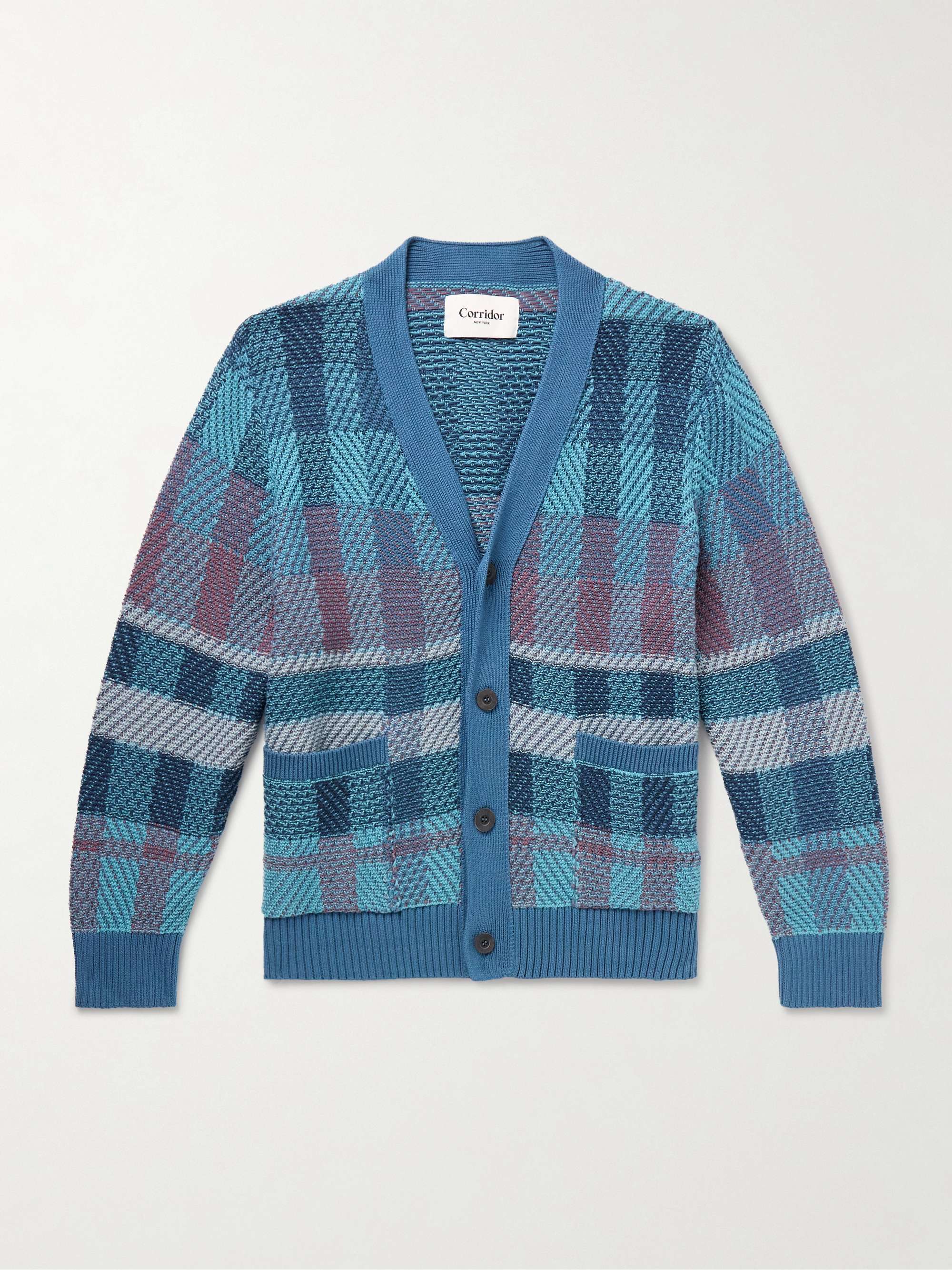 Checked Organic Pima Cotton Cardigan view