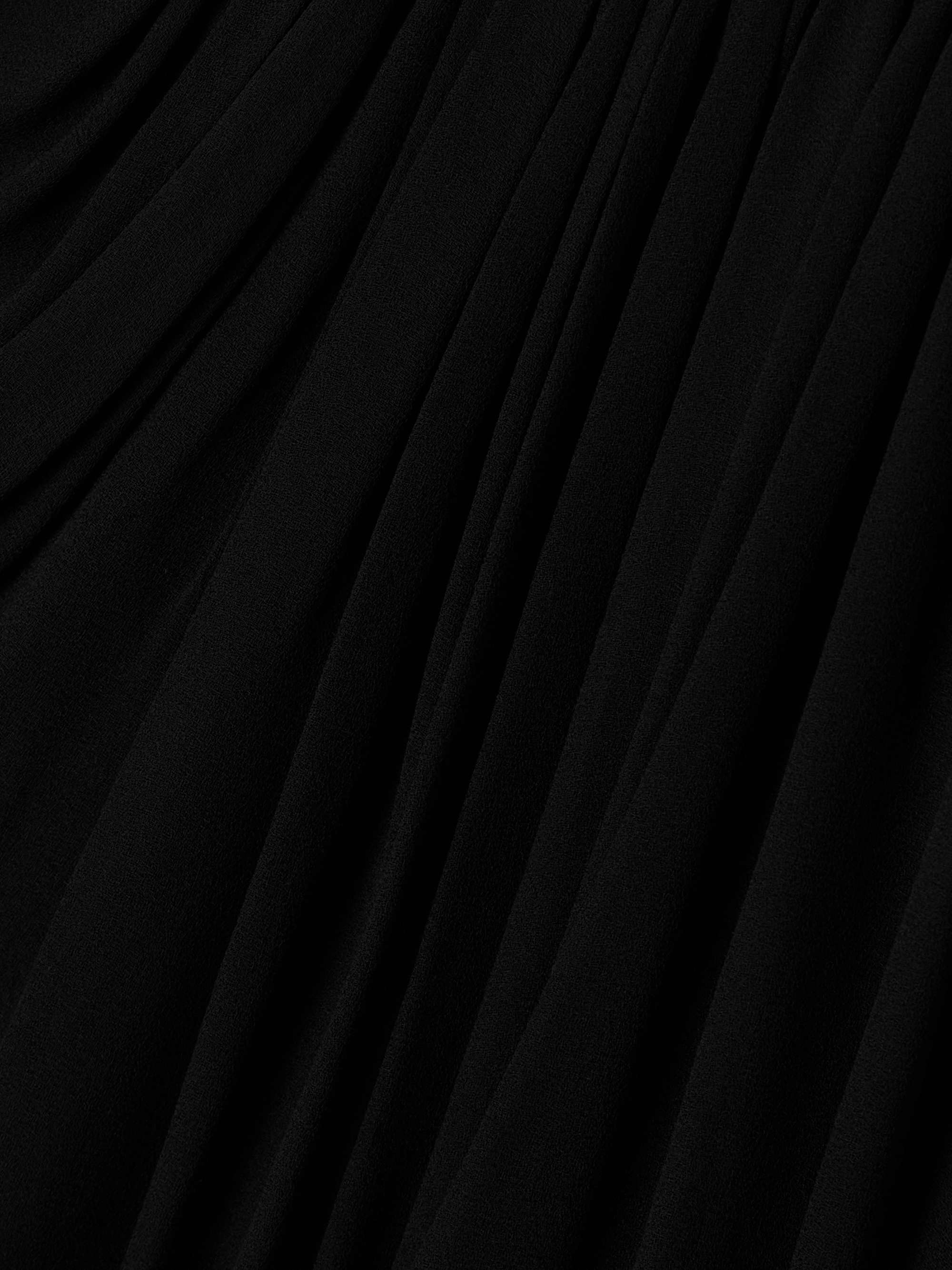 Turtleneck asymmetric chiffon blouse view