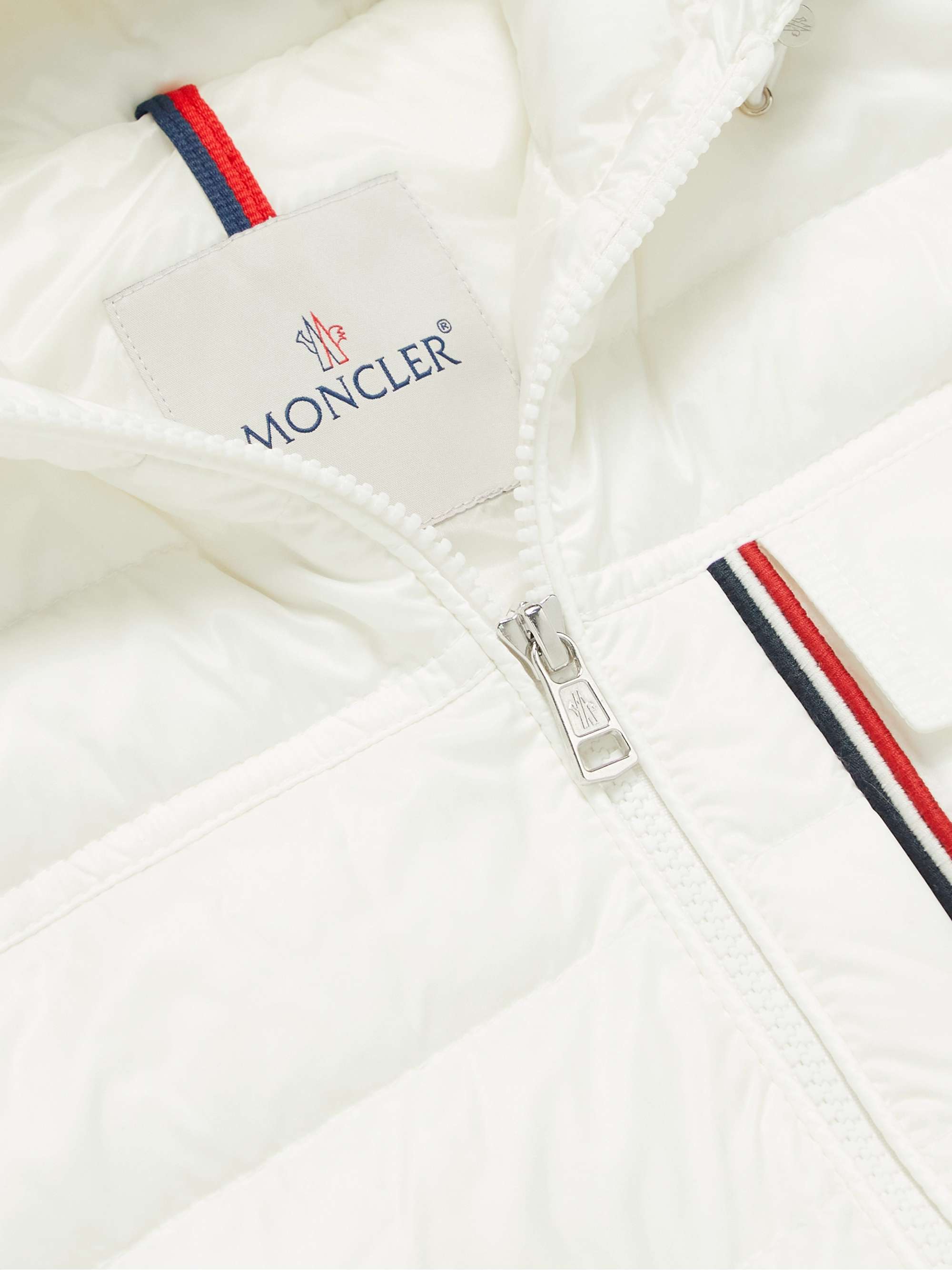 Lihou Grosgrain-Trimmed Quilted Shell Hooded Down Jacket view