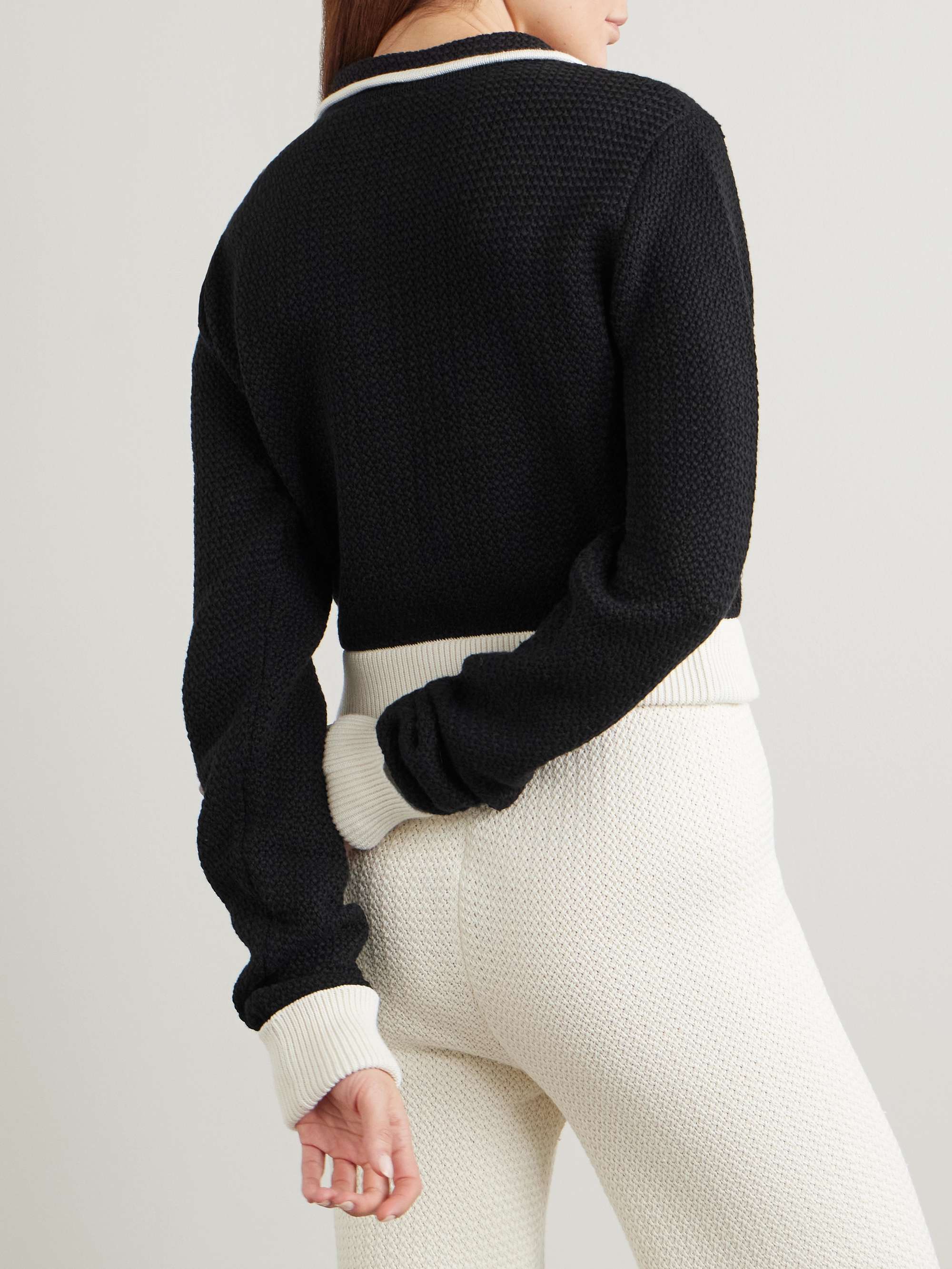 Fabienne two-tone cotton cardigan view