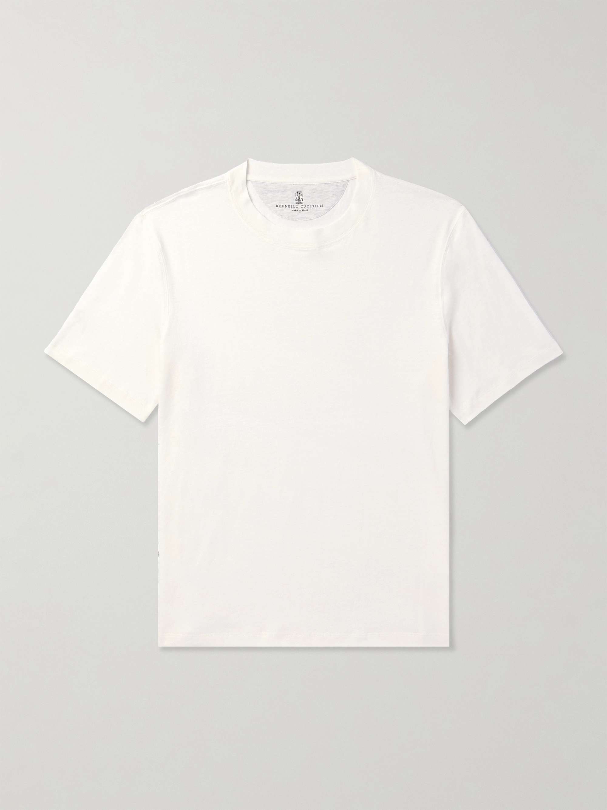 Linen and Cotton-Blend Jersey T-Shirt view