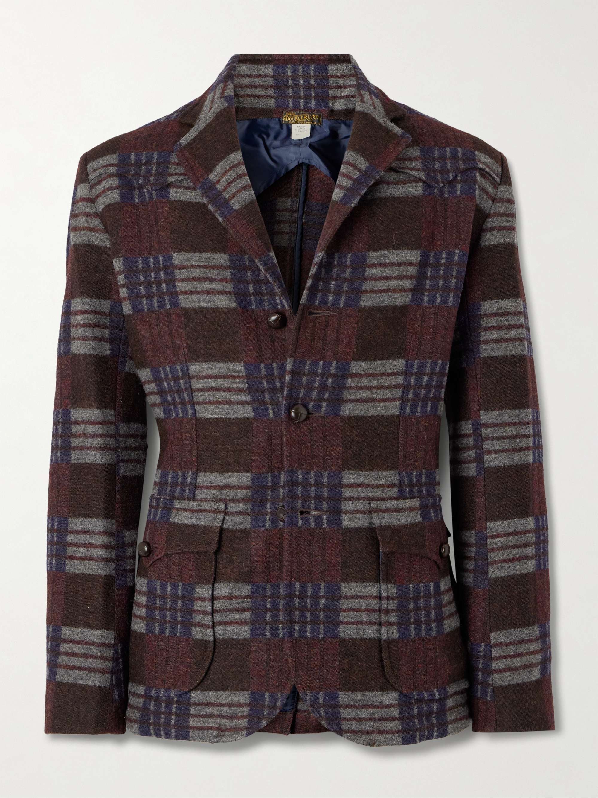 Welston Checked Wool and Cotton-Blend Blazer view
