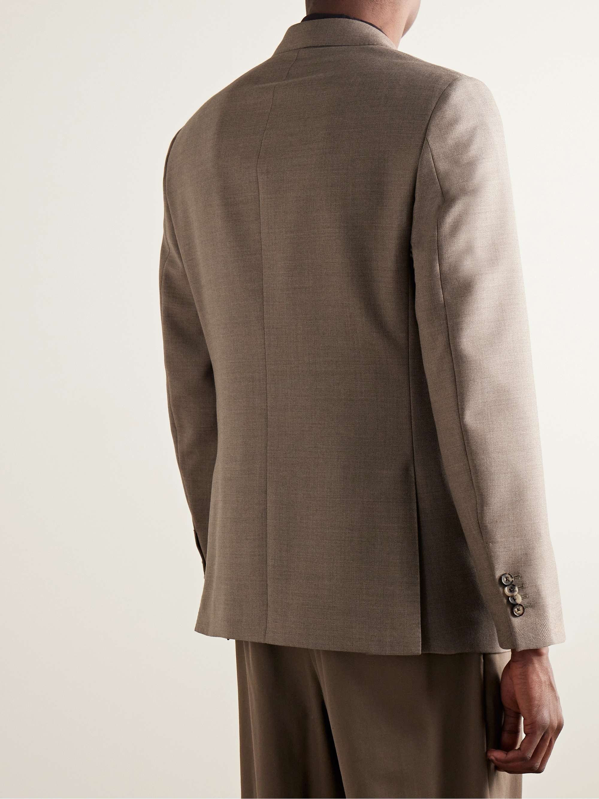 Double-Breasted Virgin Wool-Twill Suit Jacket view