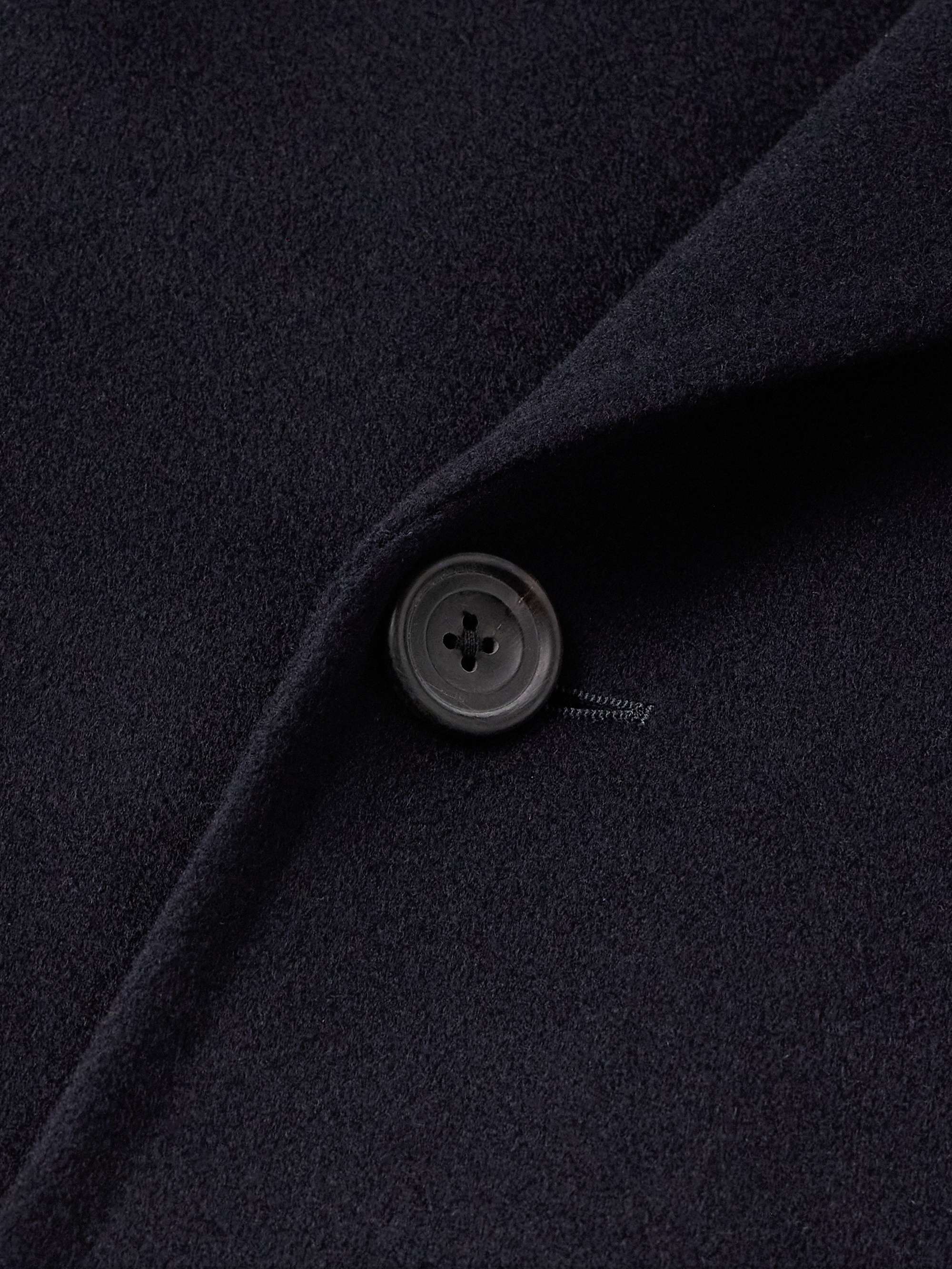 Double-Breasted Wool and Cashmere-Blend Felt Overcoat view