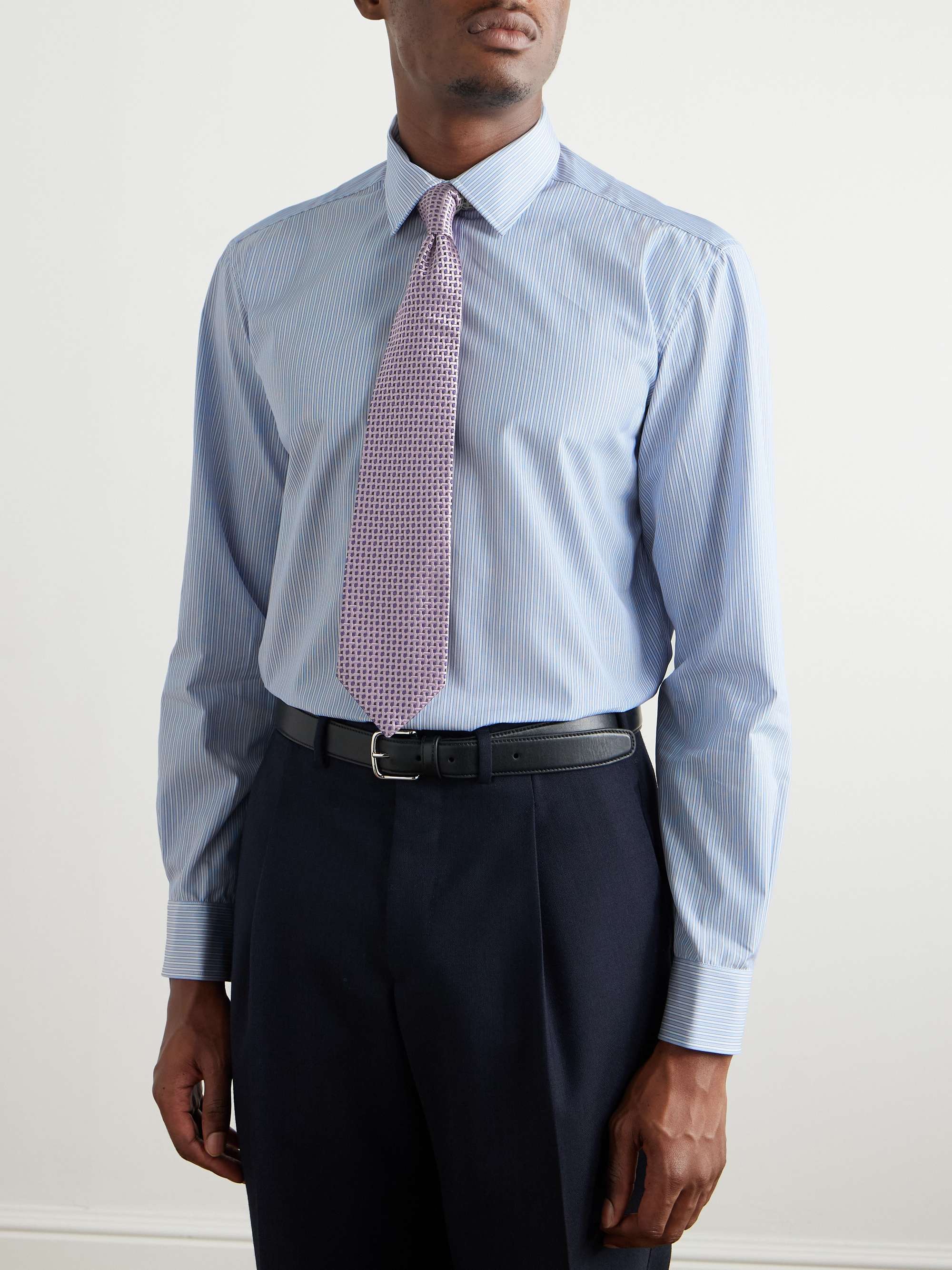Striped Cotton-Poplin Shirt view