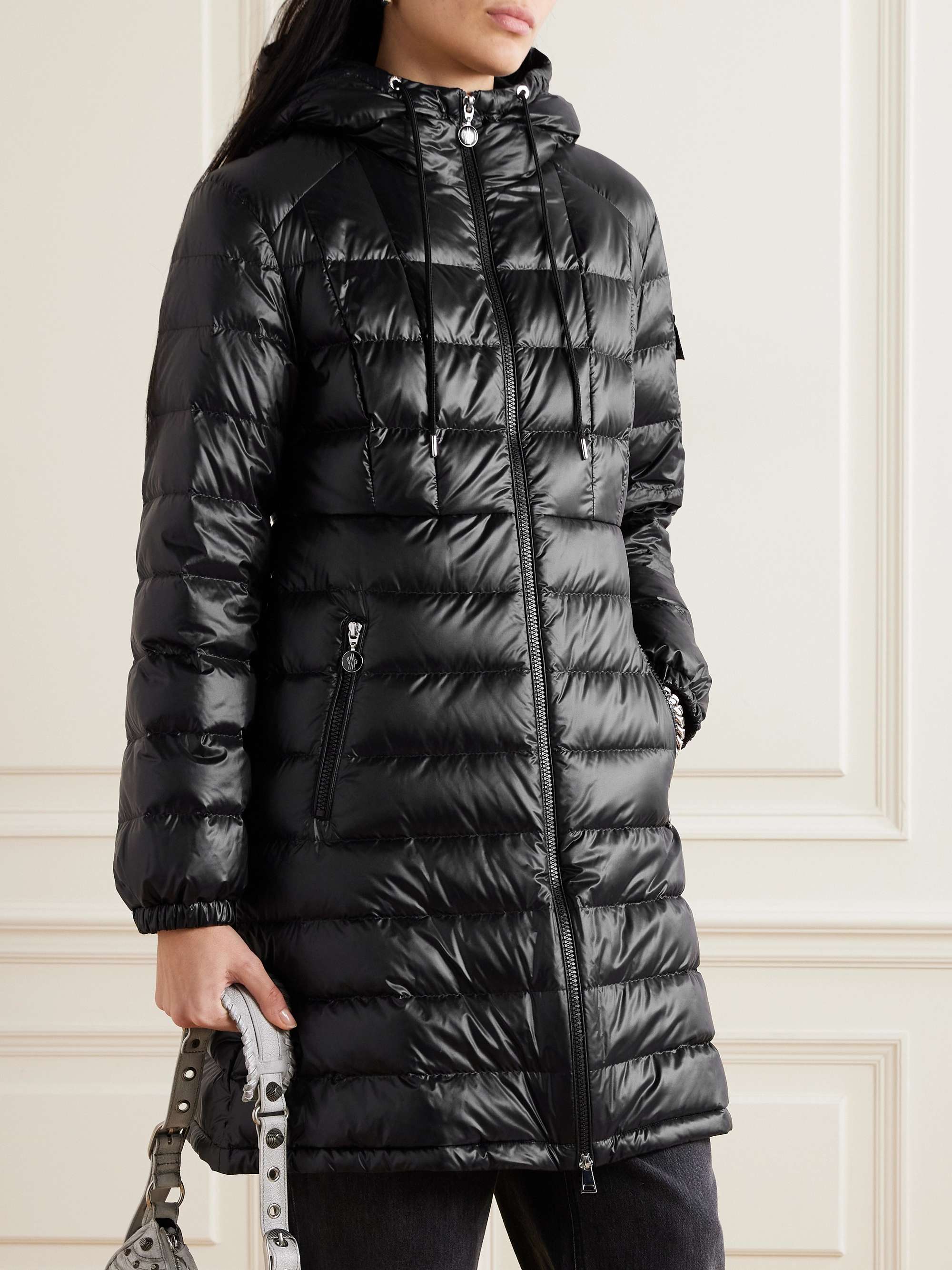 Amintore quilted shell hooded down parka view