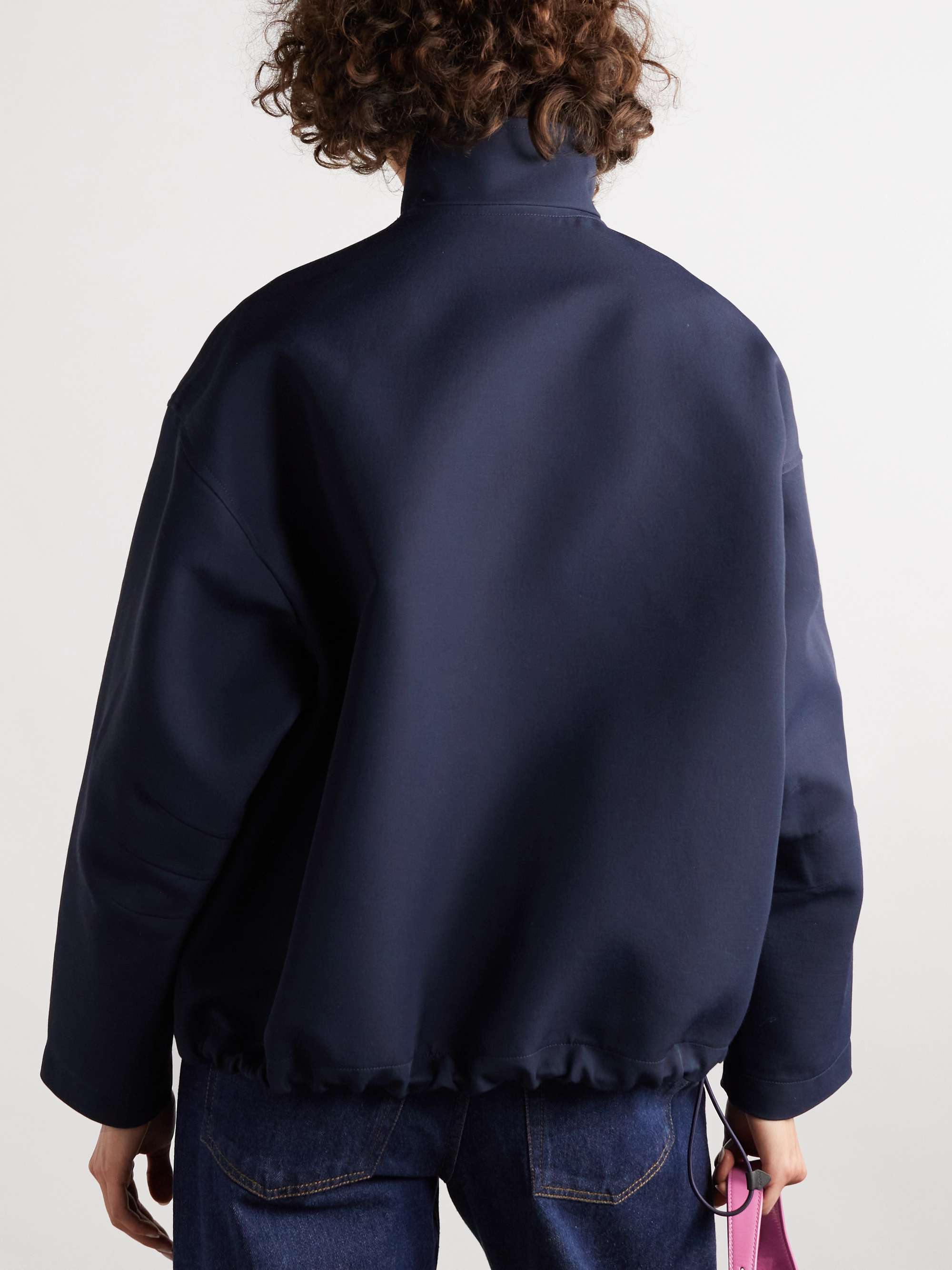 Embroidered wool-blend jacket view