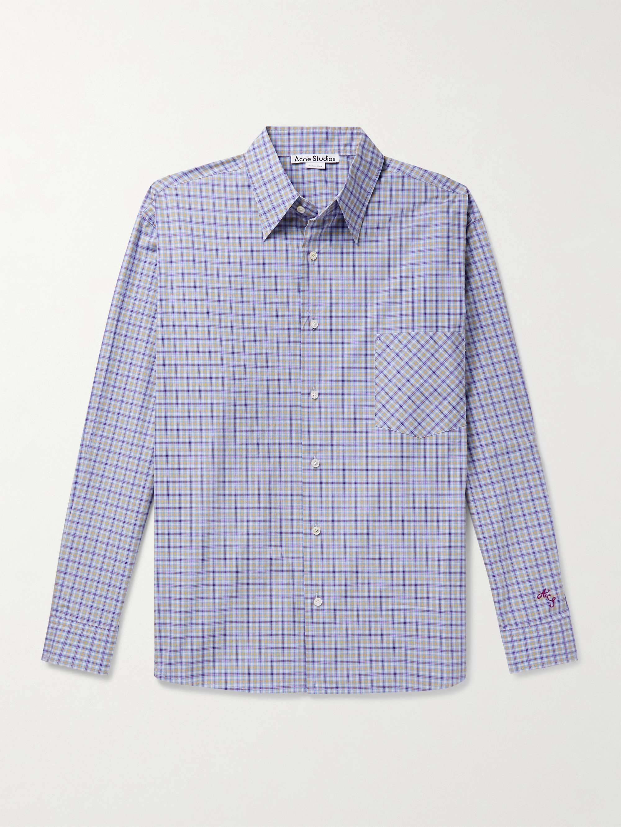 Sandrok Checked Cotton-Poplin Shirt view