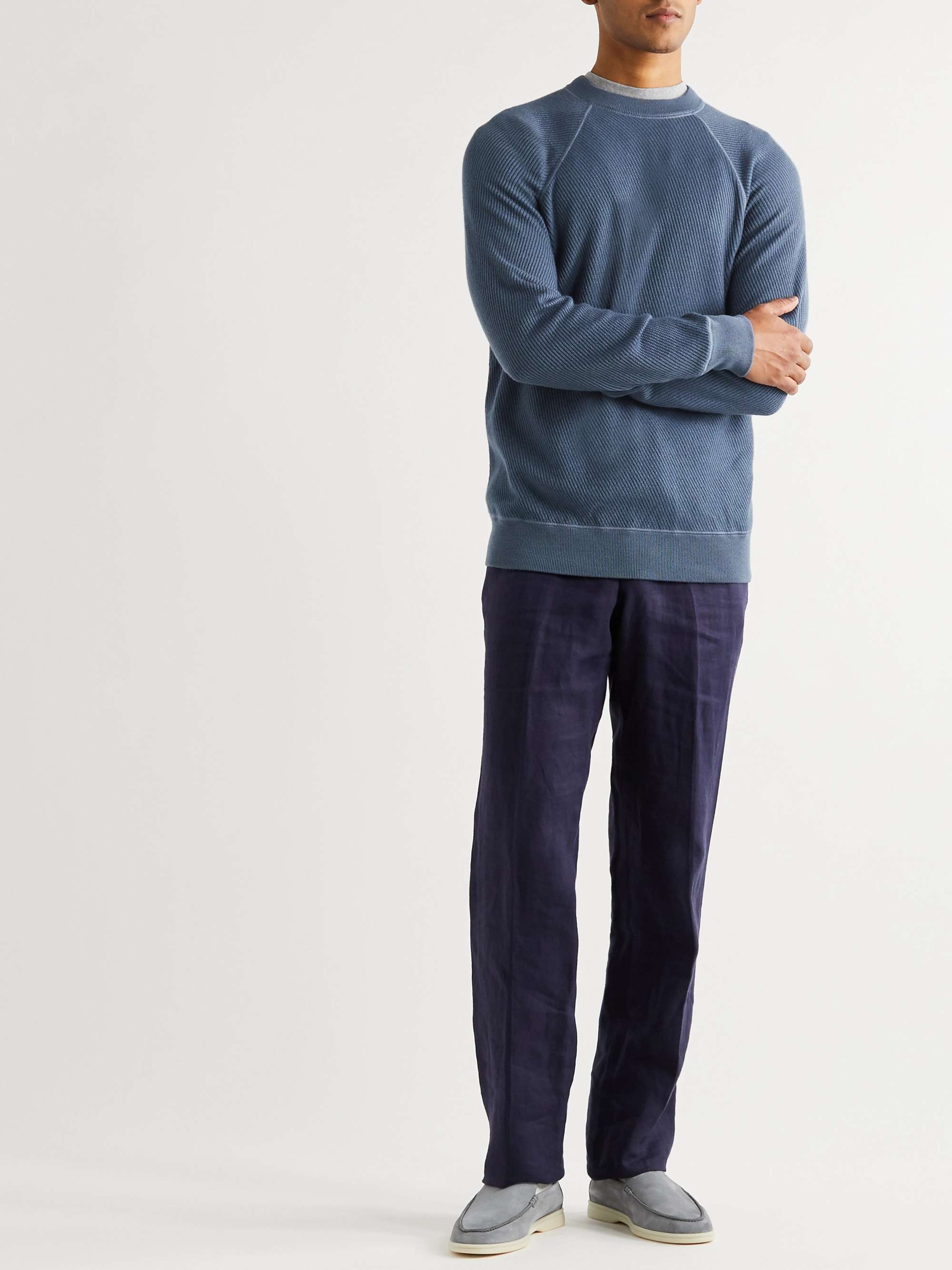 Ribbed Cashmere and Silk-Blend Sweater view