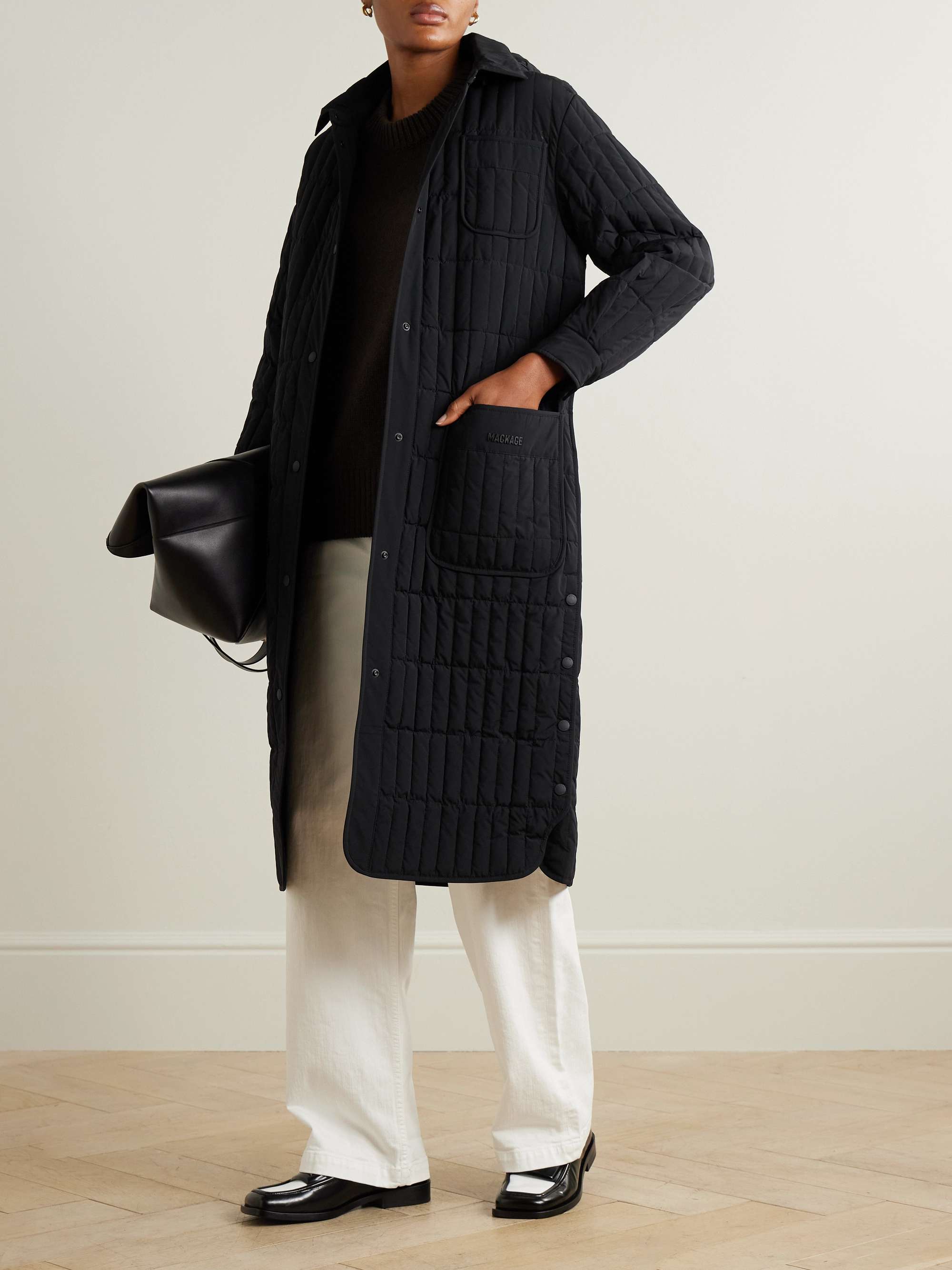 Tadoka hooded quilted recycled-shell down coat view