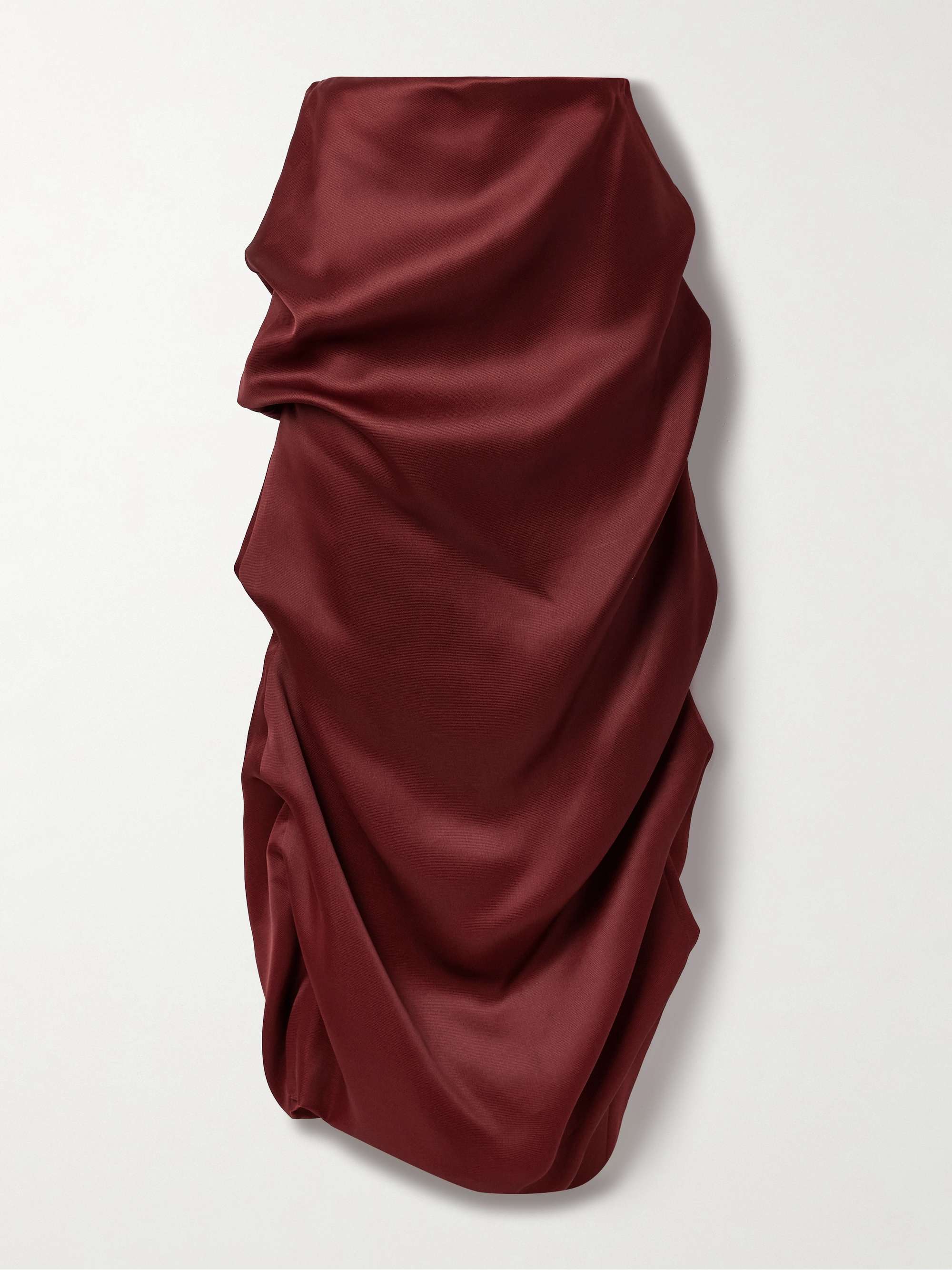 Olula draped silk-gazar midi skirt view
