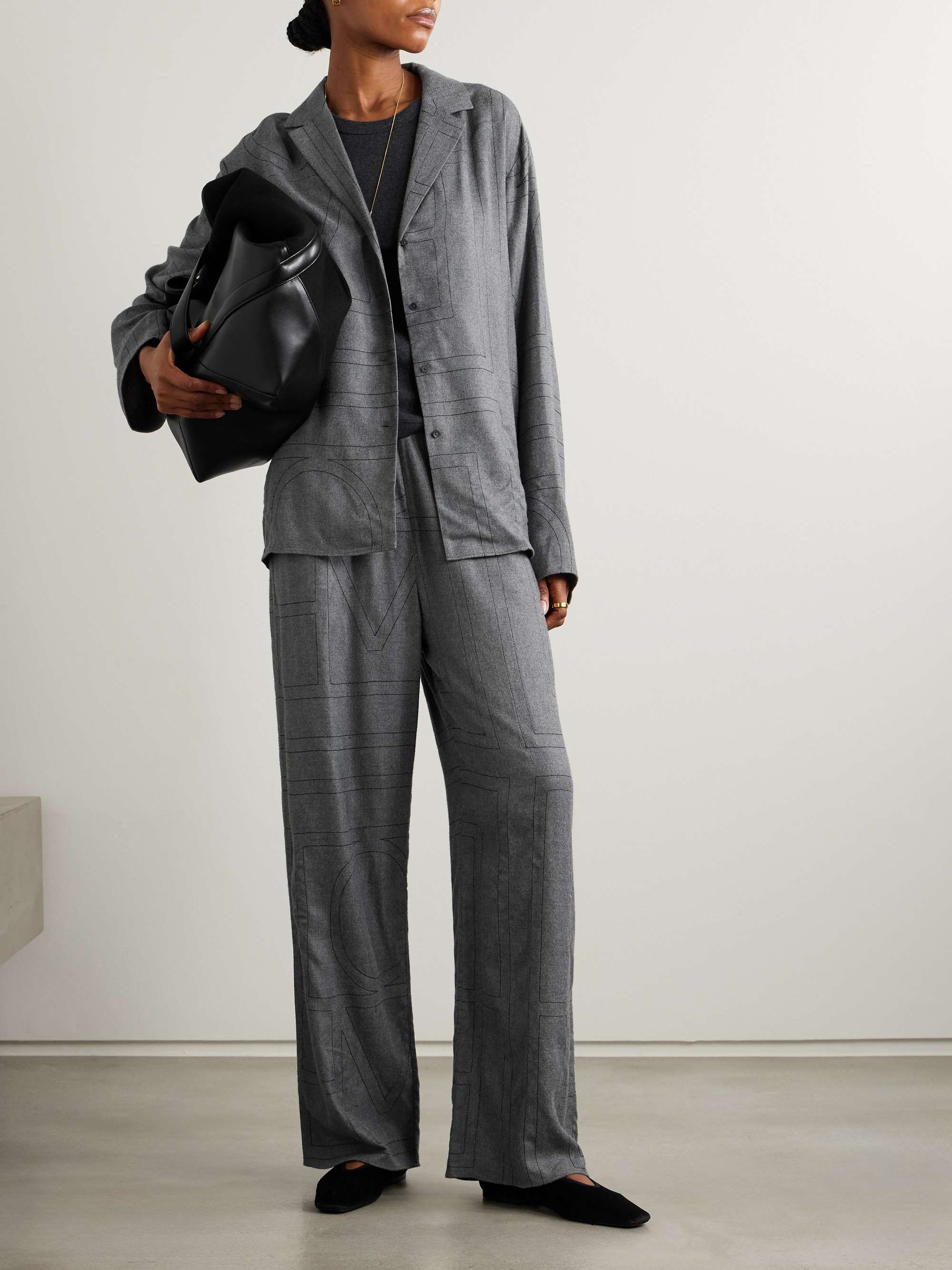Embroidered LENZING™ Modal-flannel pants view