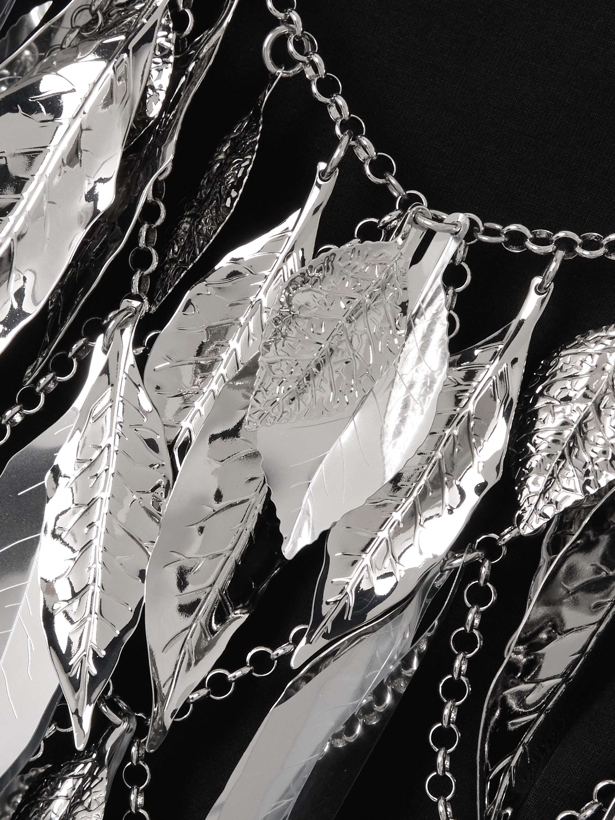 Chainmail and jersey mini dress view
