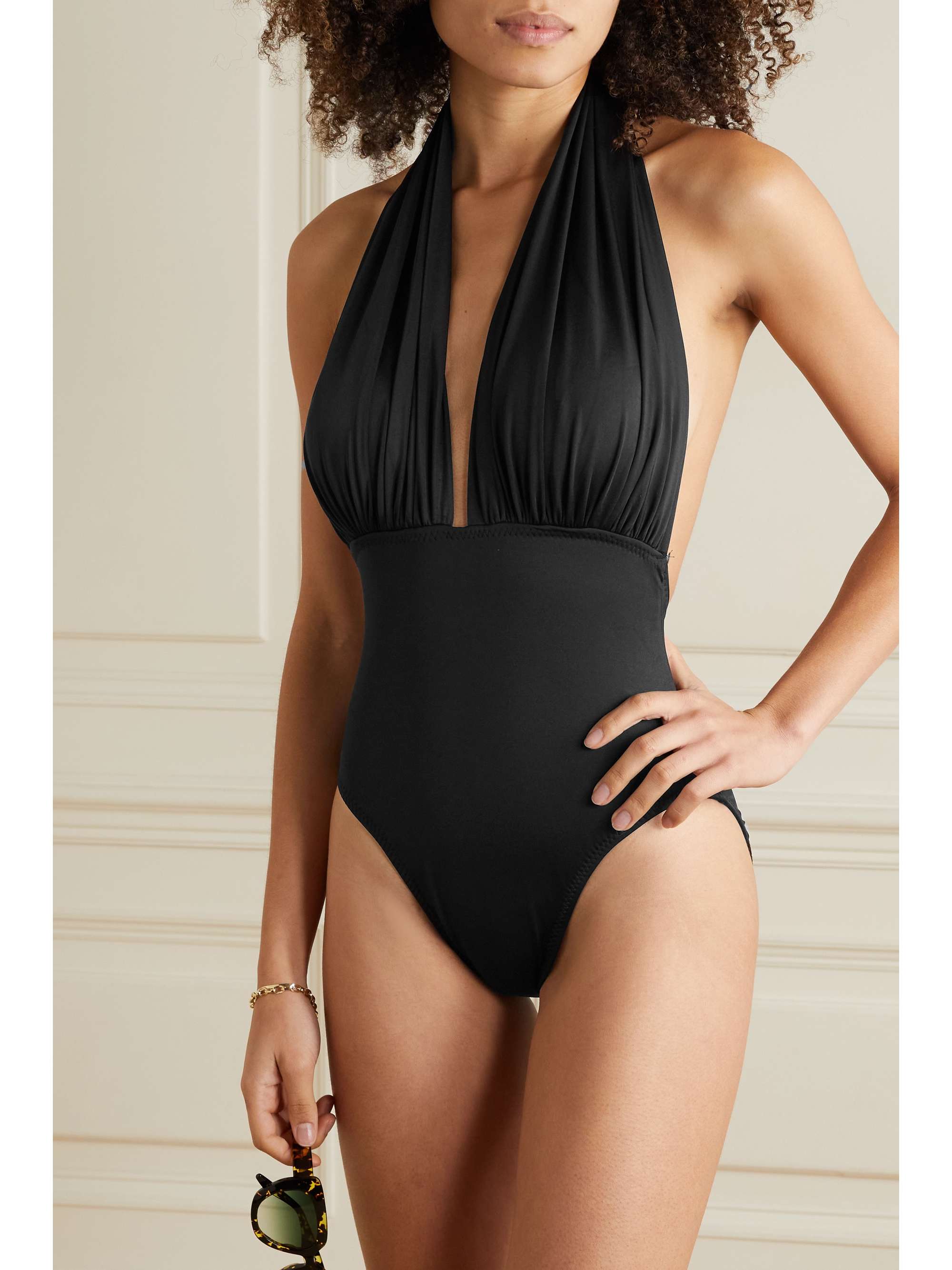 Mio halterneck swimsuit view