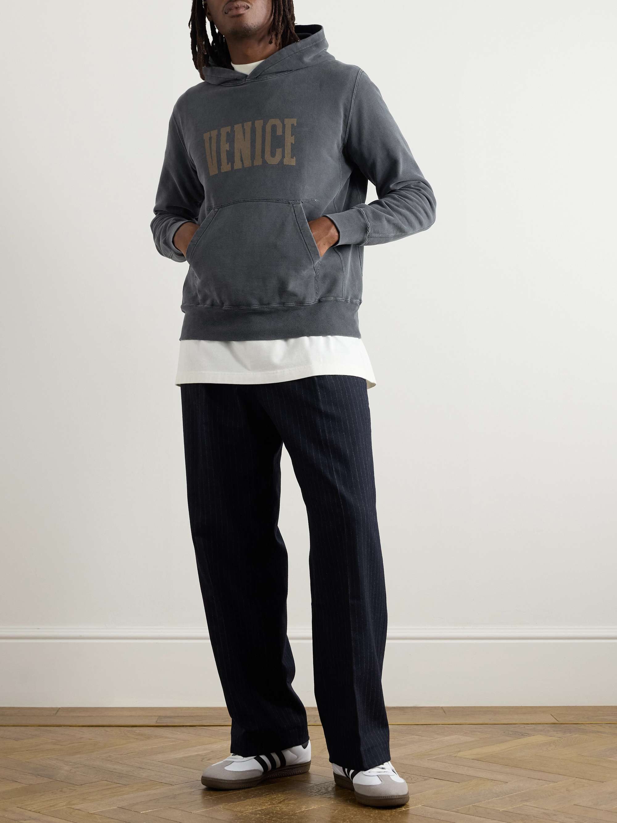 Logo-Print Cotton-Fleece Hoodie view