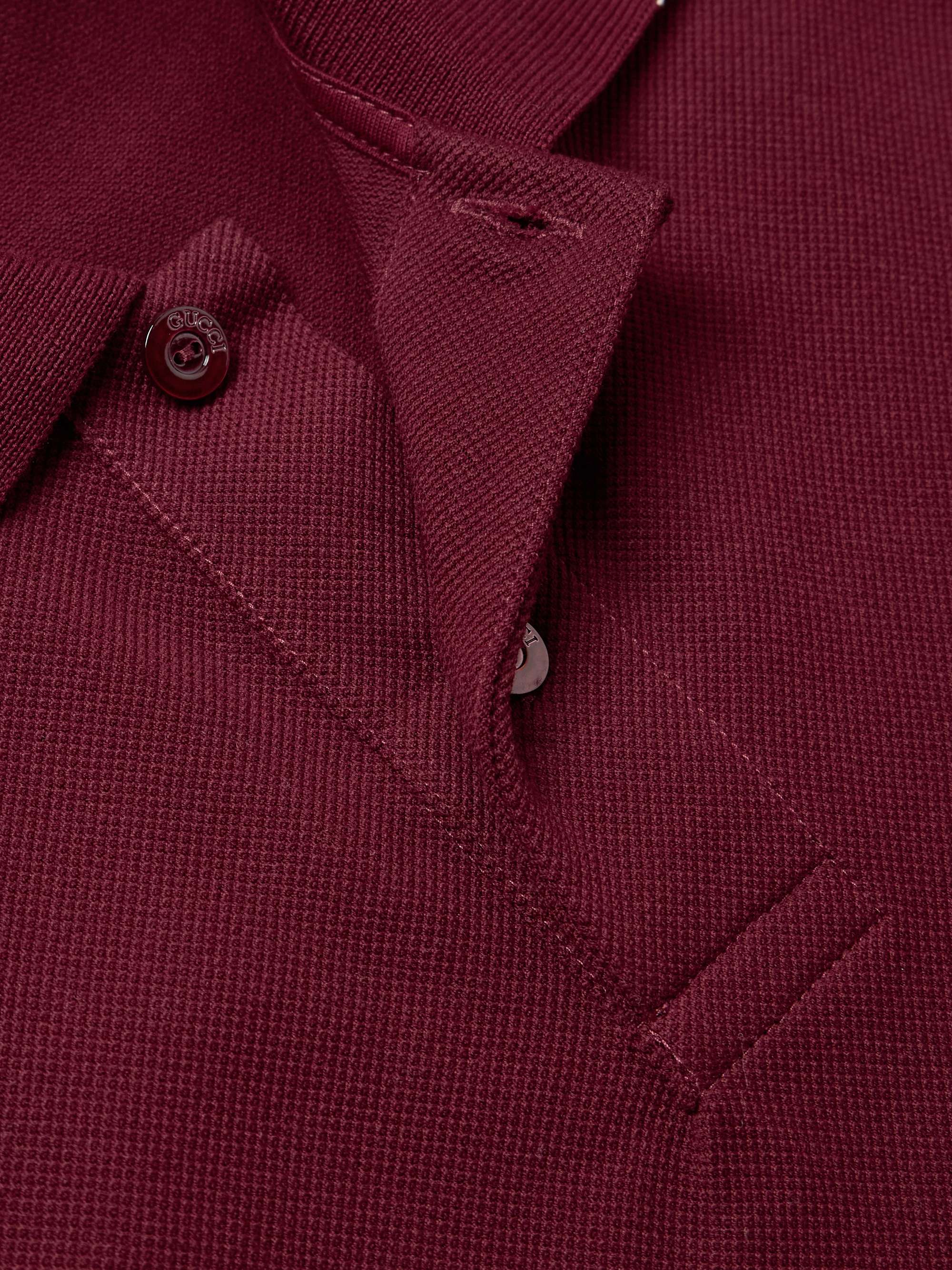 Lido Logo-Embroidered Stretch-Cotton Piqué Polo Shirt view