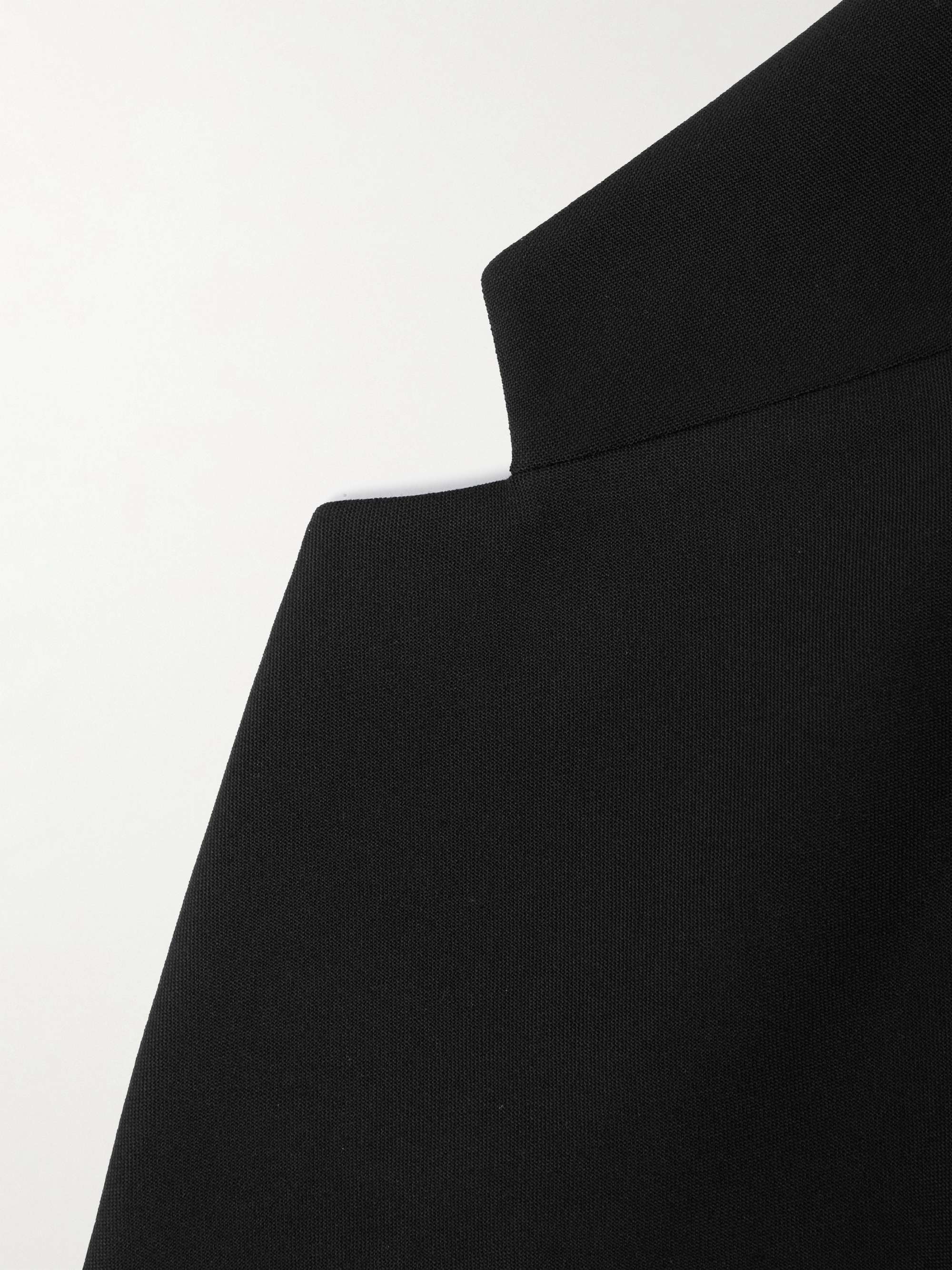 Double-Breasted Cropped Wool-Gabardine Blazer view