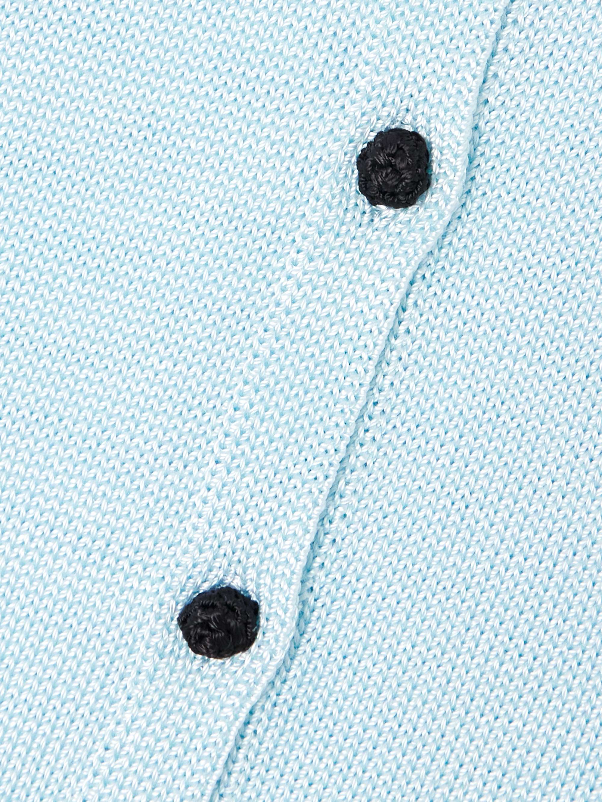 Appliquéd knitted cardigan view