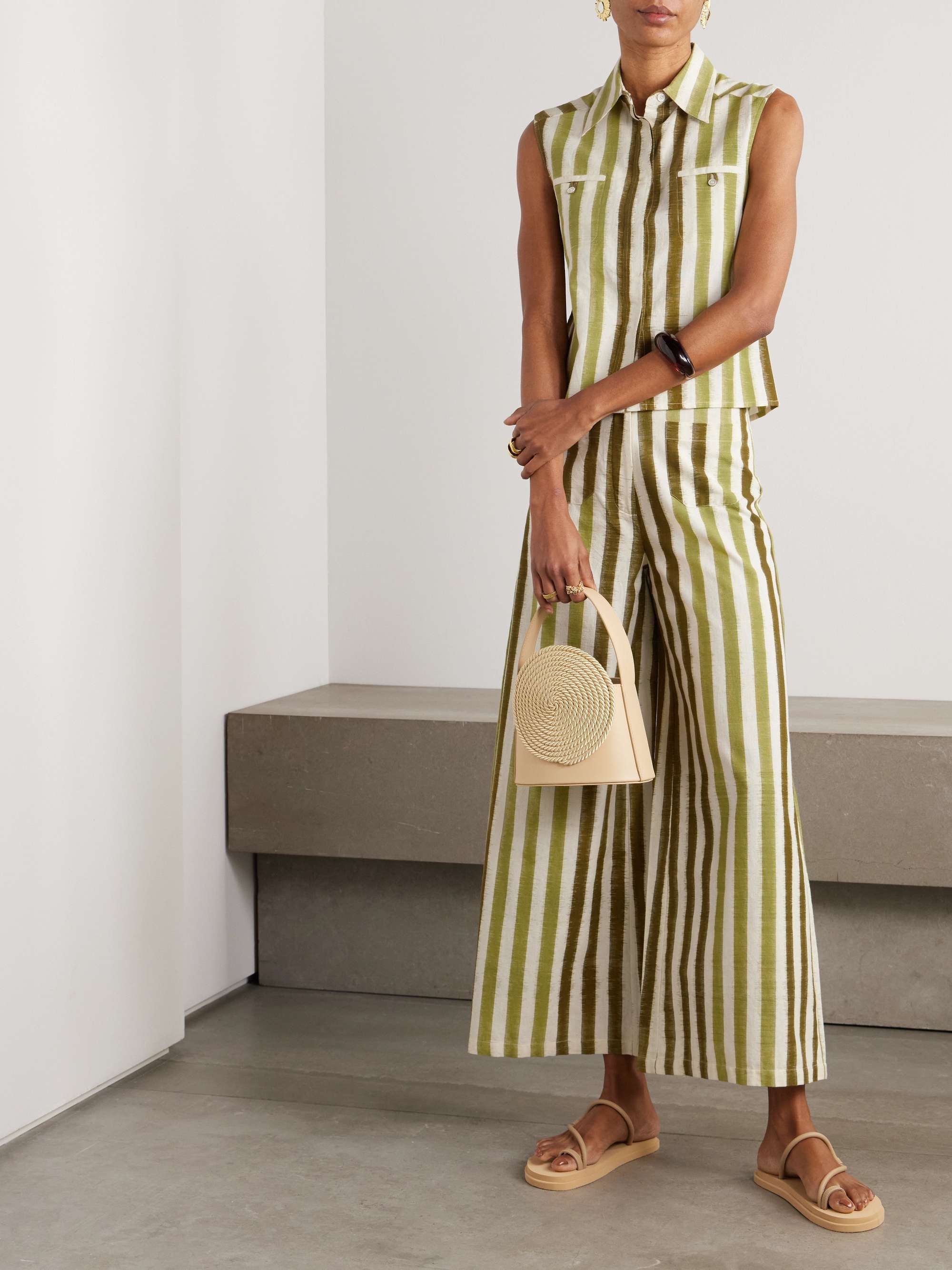Ylenia striped cotton blouse view