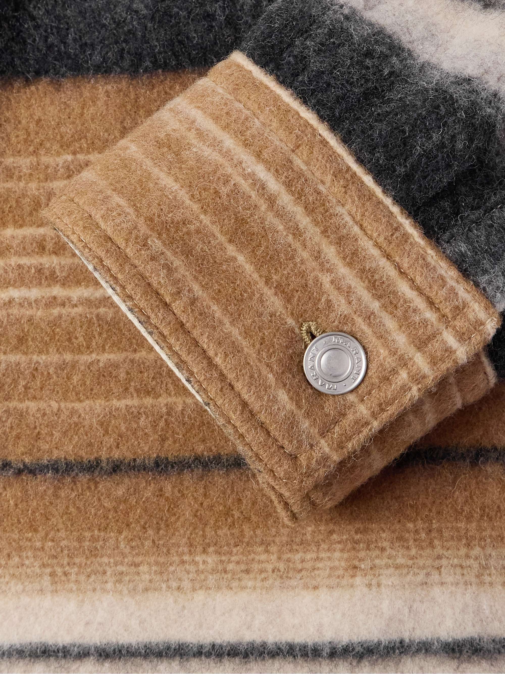 Duncan striped wool-blend felt jacket view