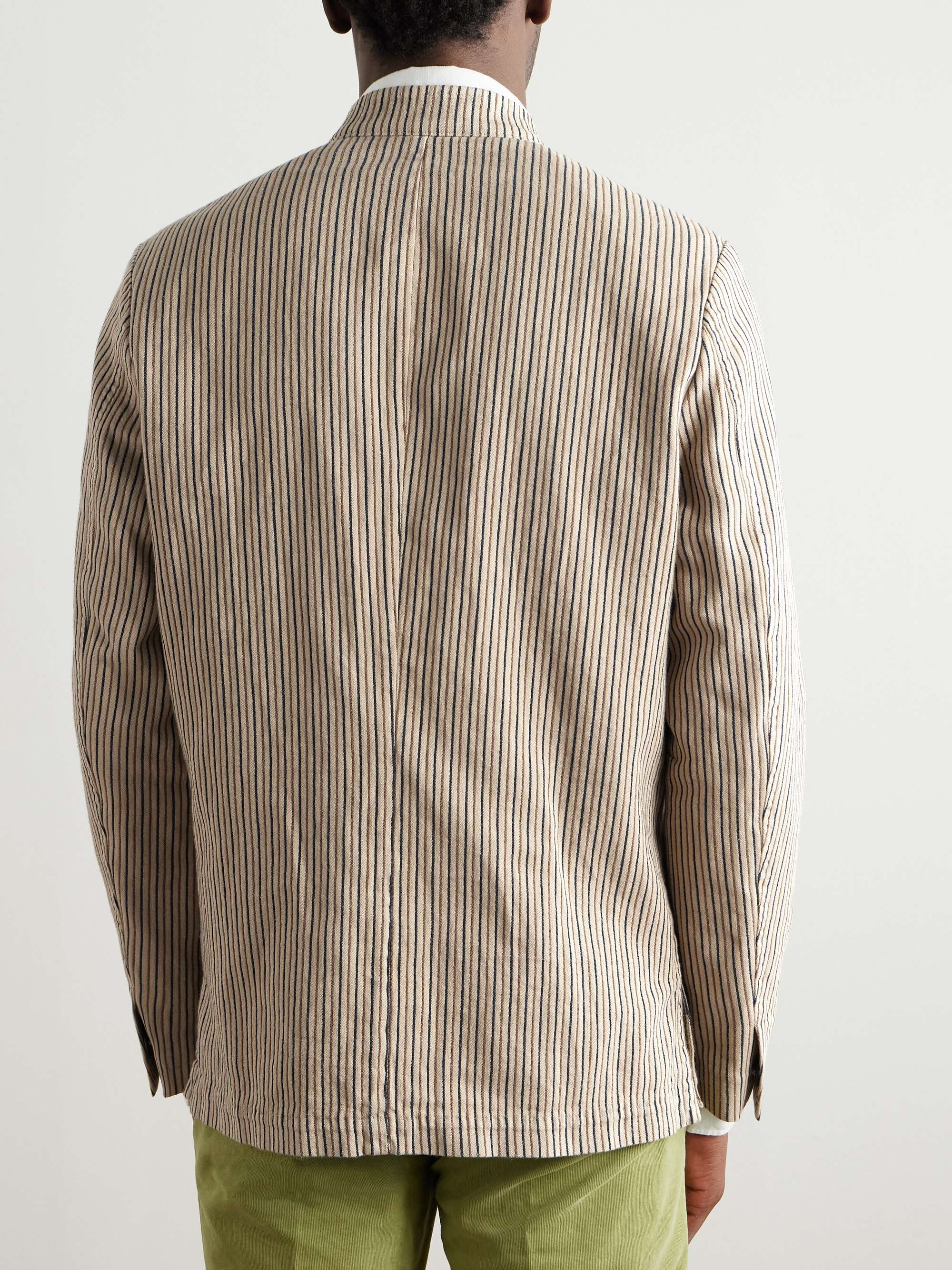 Bali Striped Cotton and Linen-Blend Overshirt view