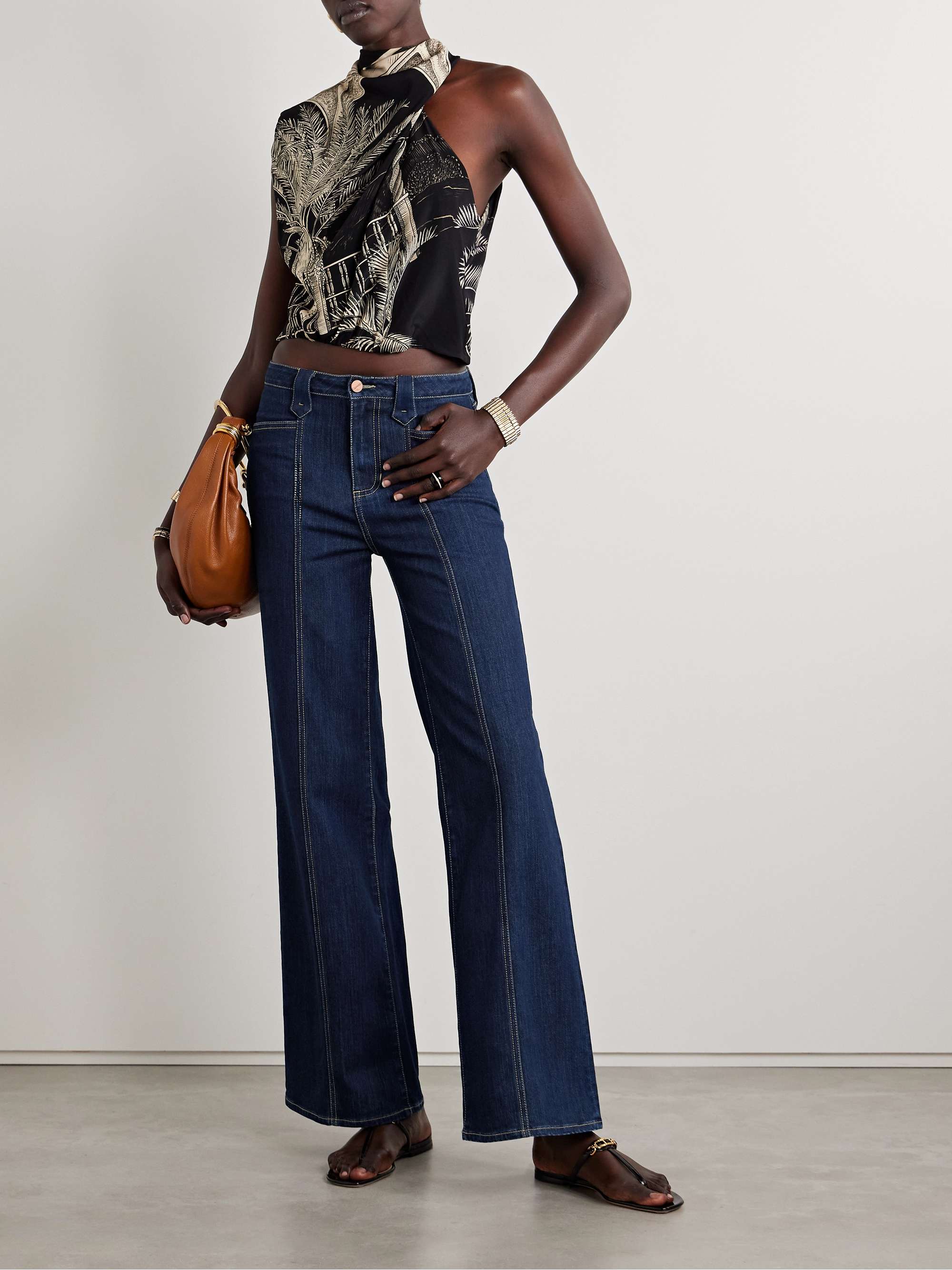 Navegar high-rise wide-leg jeans view