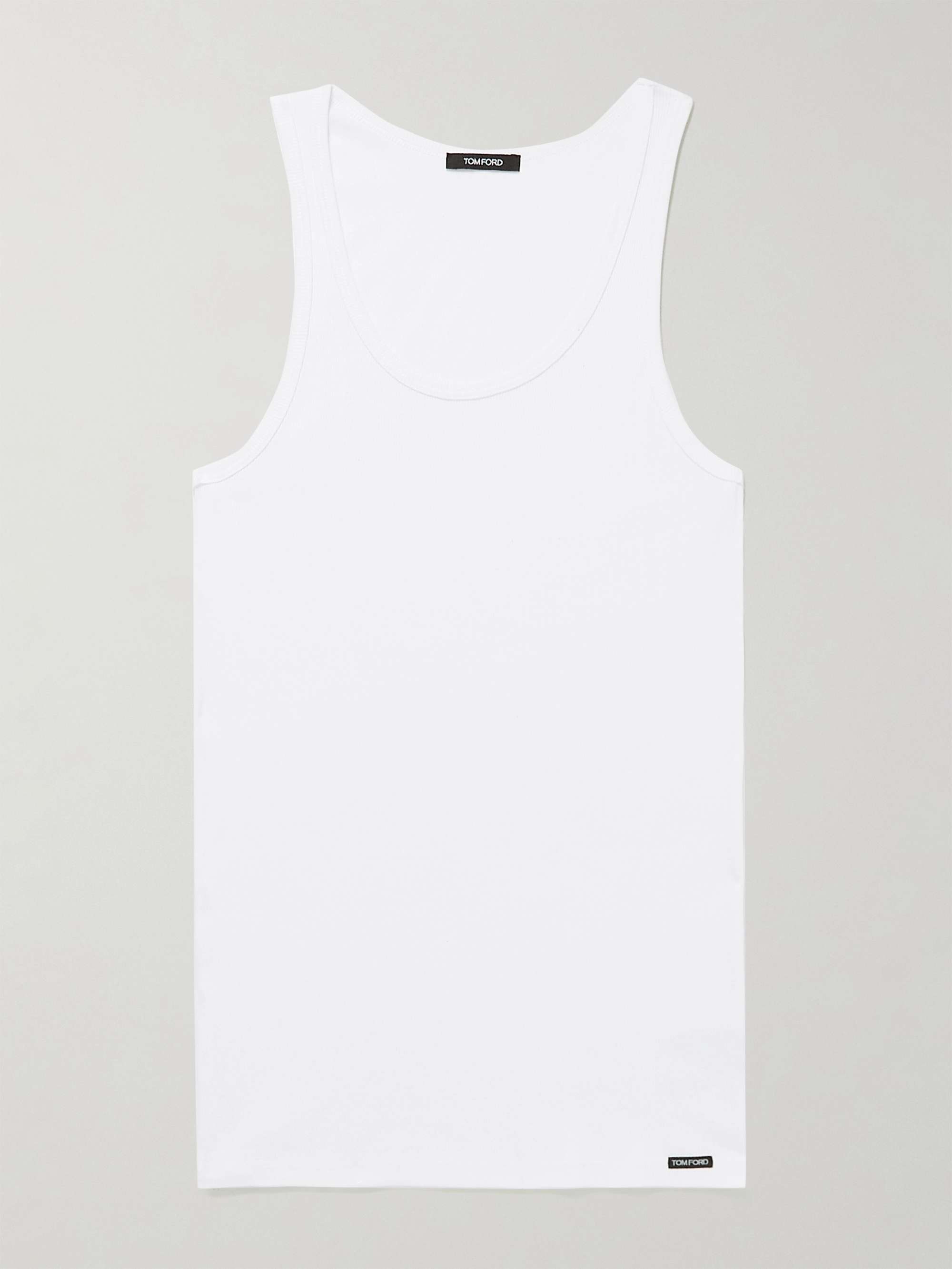 Ribbed Cotton and Modal-Blend Tank Top view