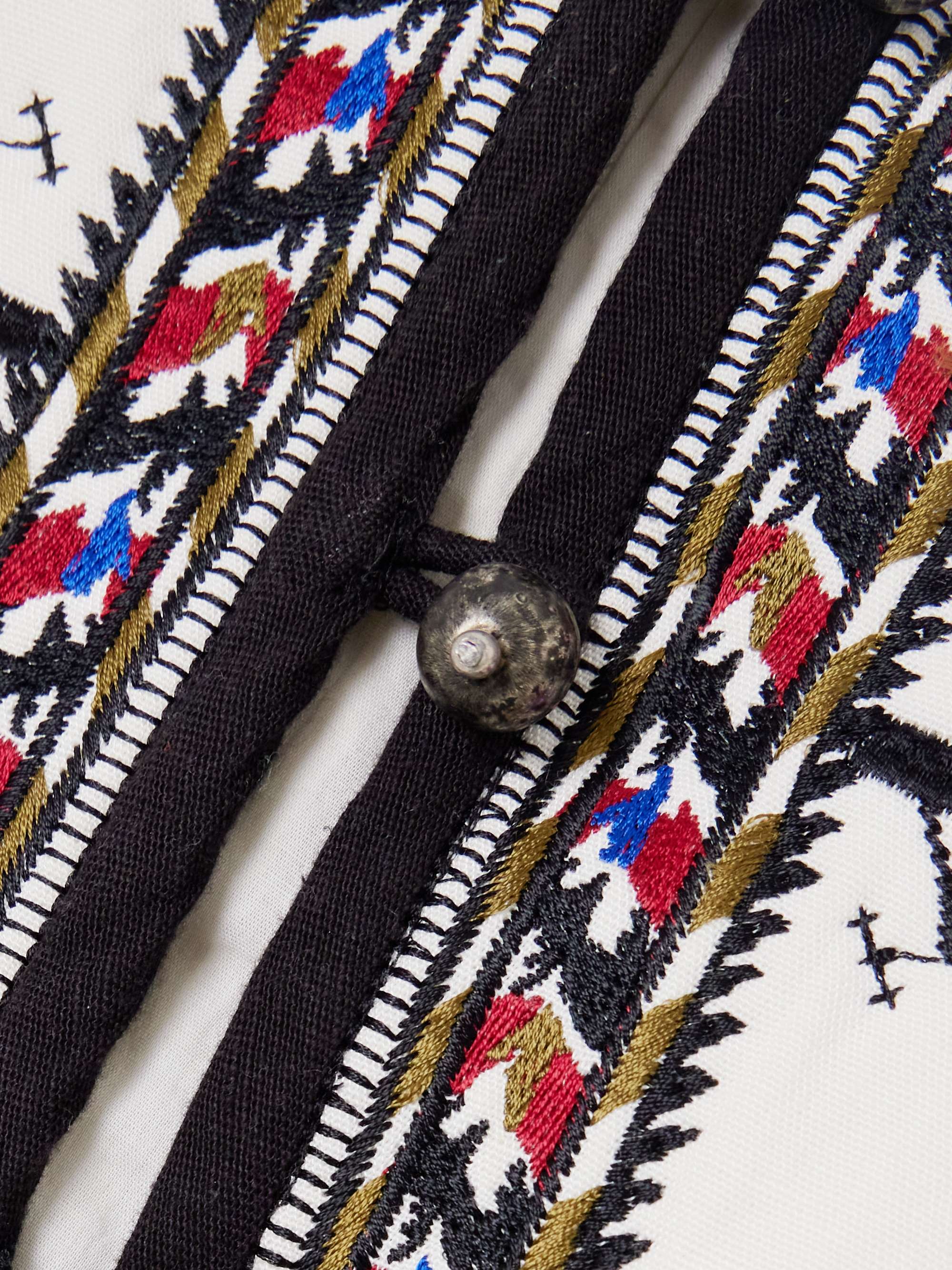 Padded embroidered woven vest view