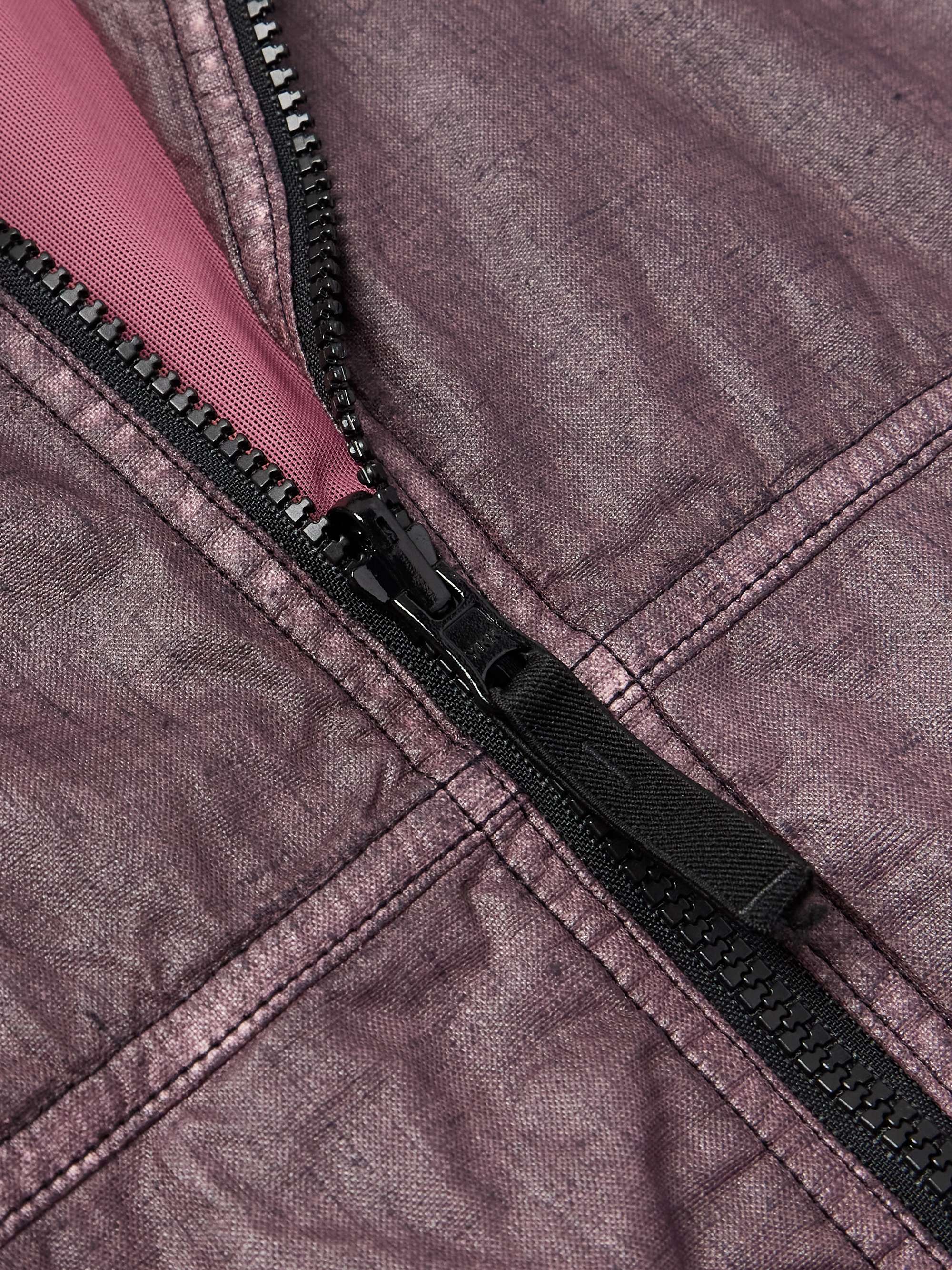 Logo-Appliquéd Garment-Dyed Lino Gommato Jacket view