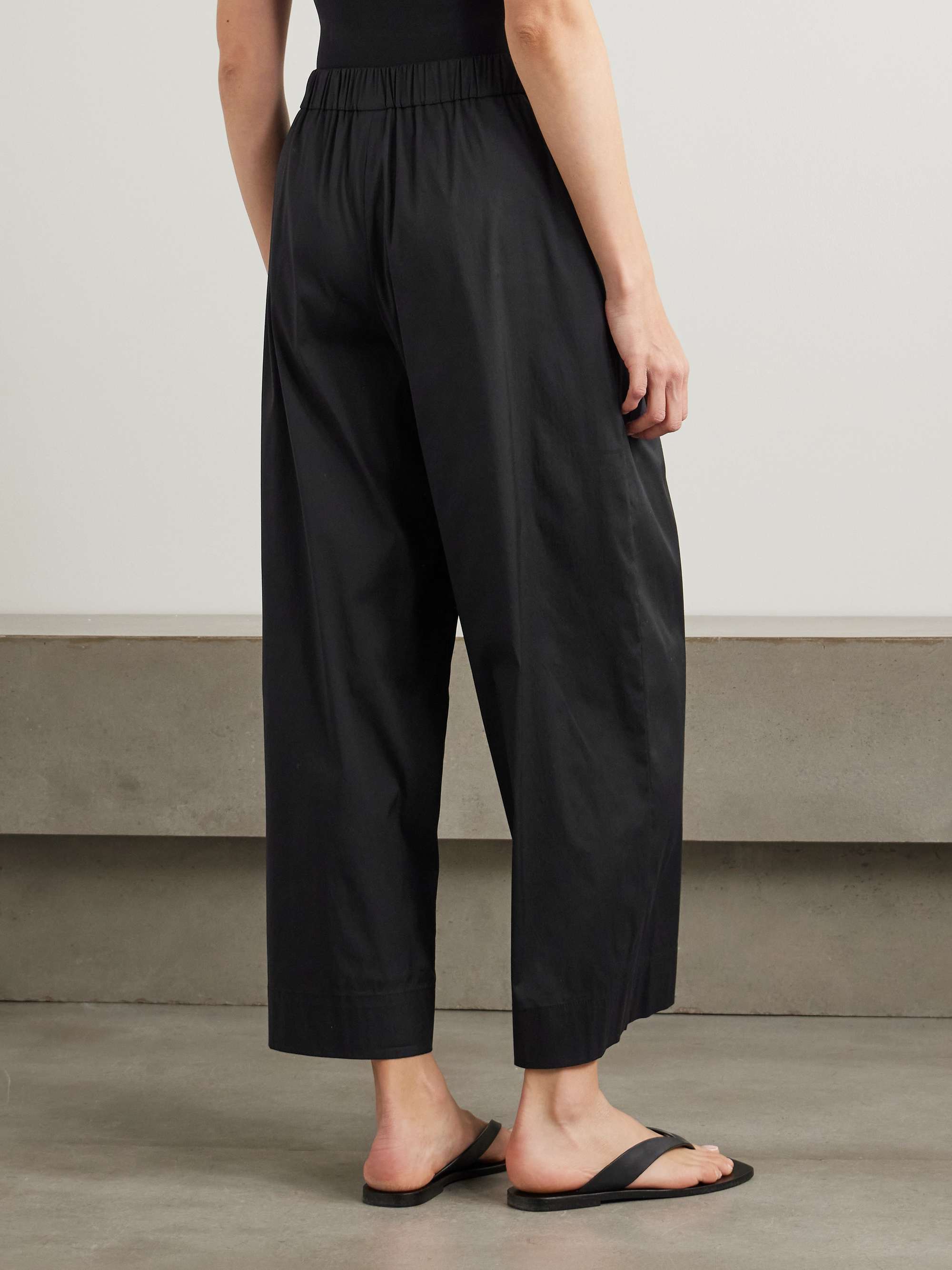 Rio cotton-blend poplin wide-leg pants view