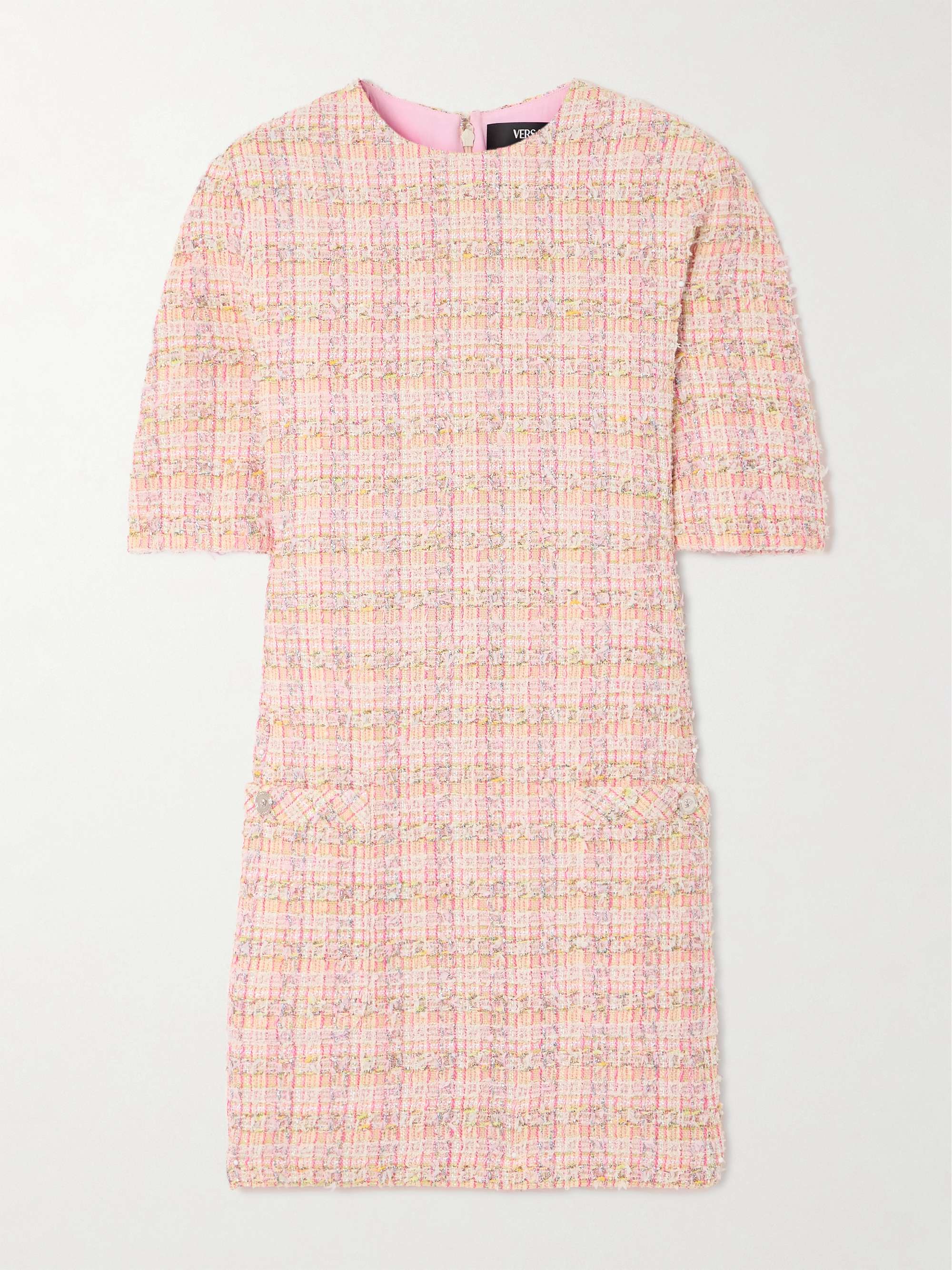 Metallic tweed mini dress view
