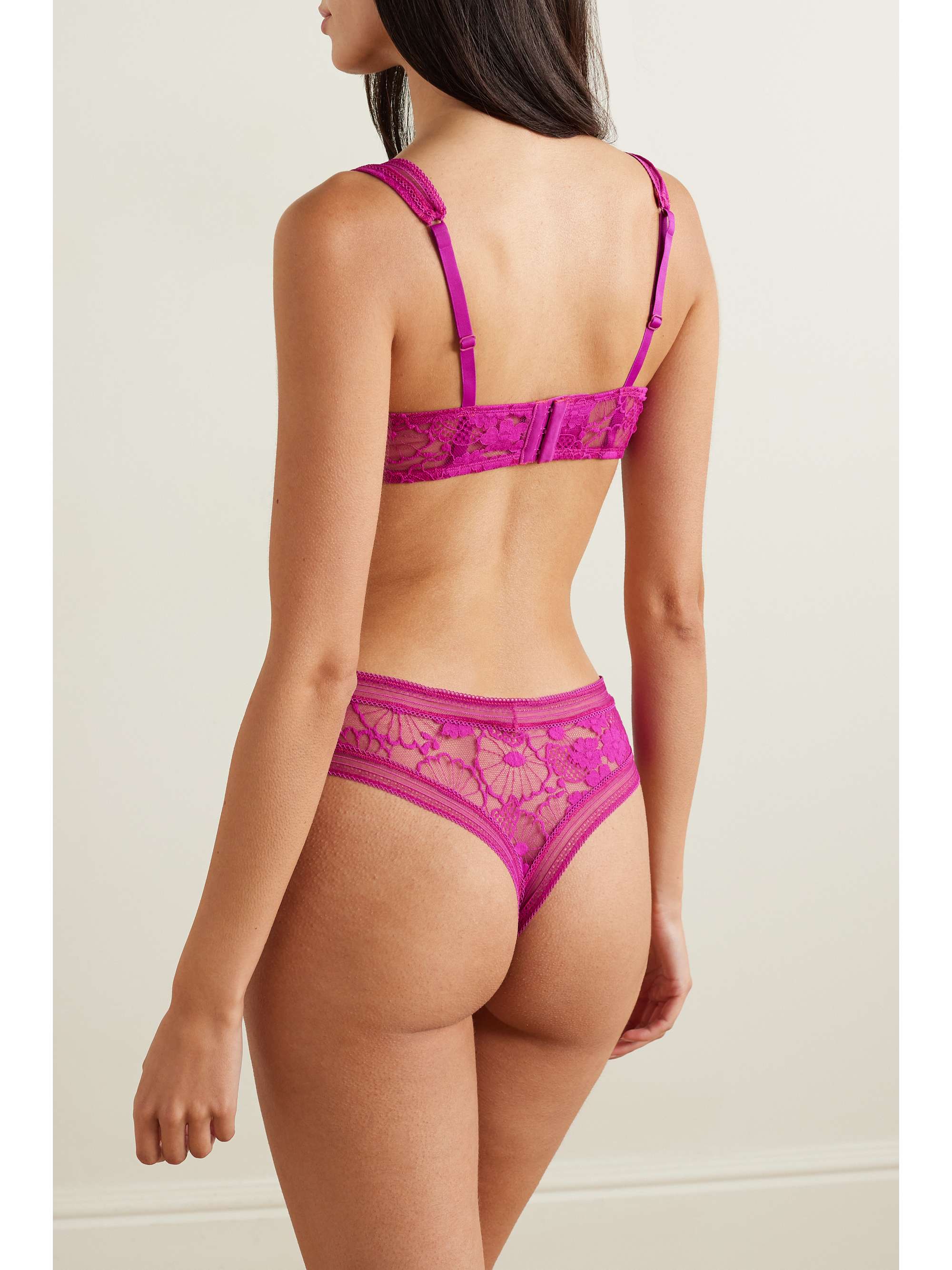 Pollen Millefleurs picot-trimmed stretch-lace underwired bra view