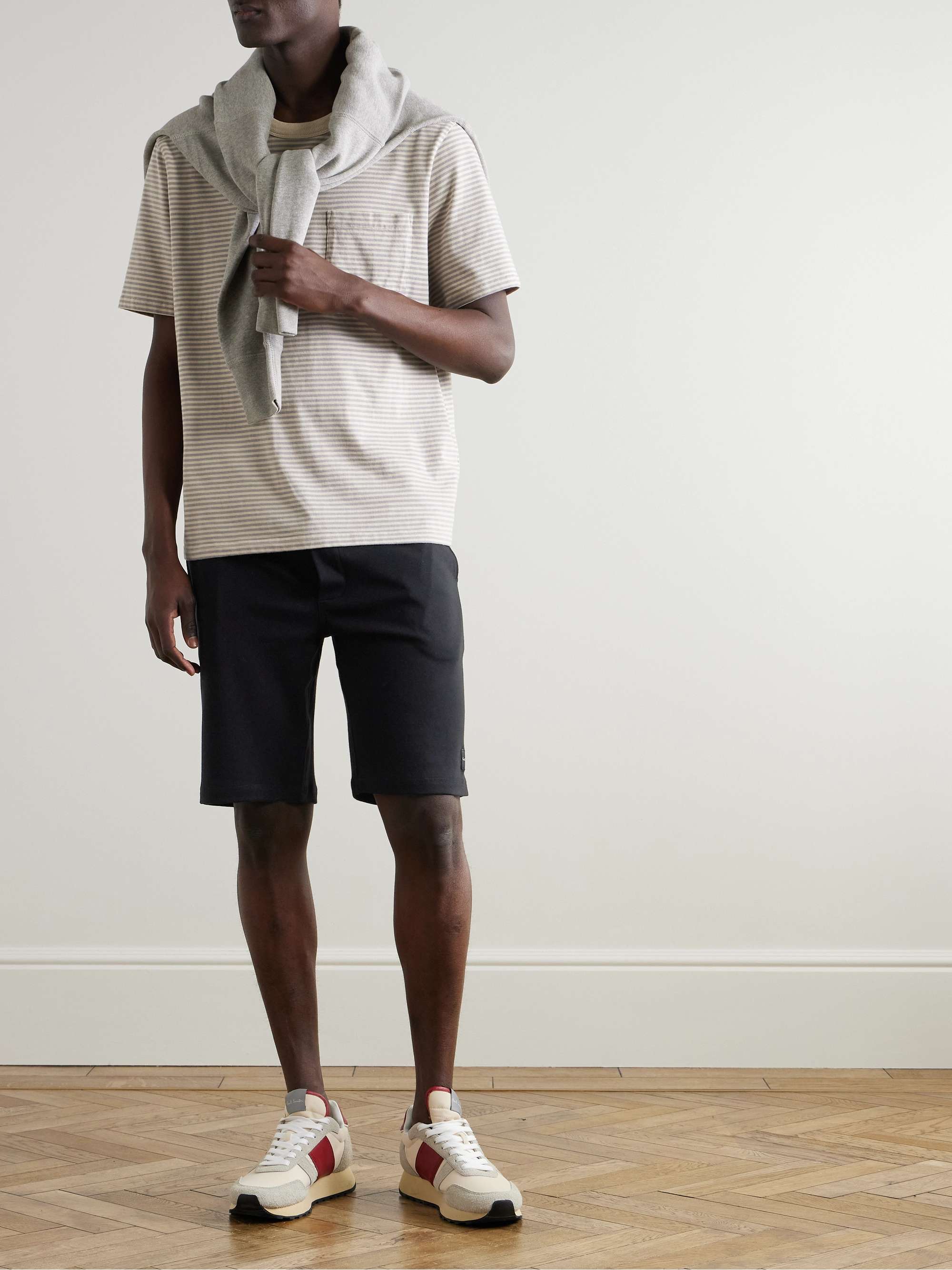 Cotton and Modal-Blend Jersey Drawstring Shorts view
