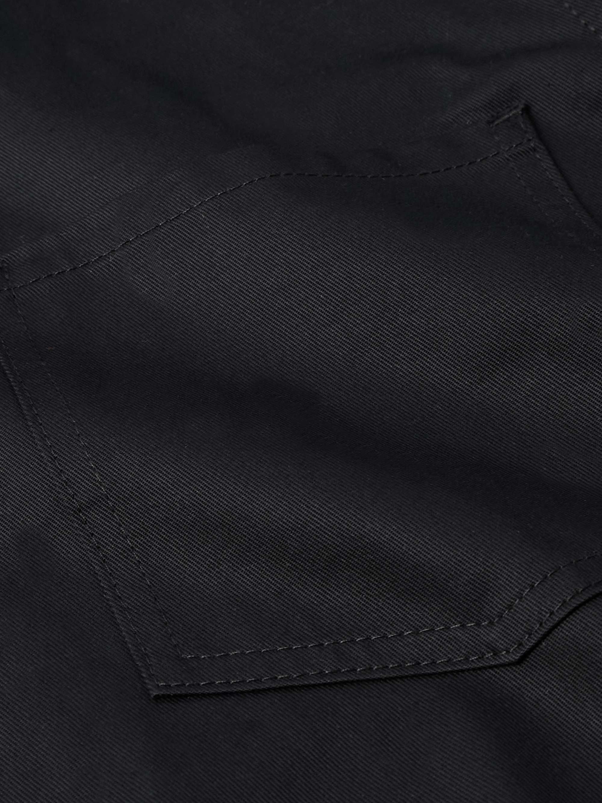 Logo-Embroidered Cotton-Gabardine Overshirt view