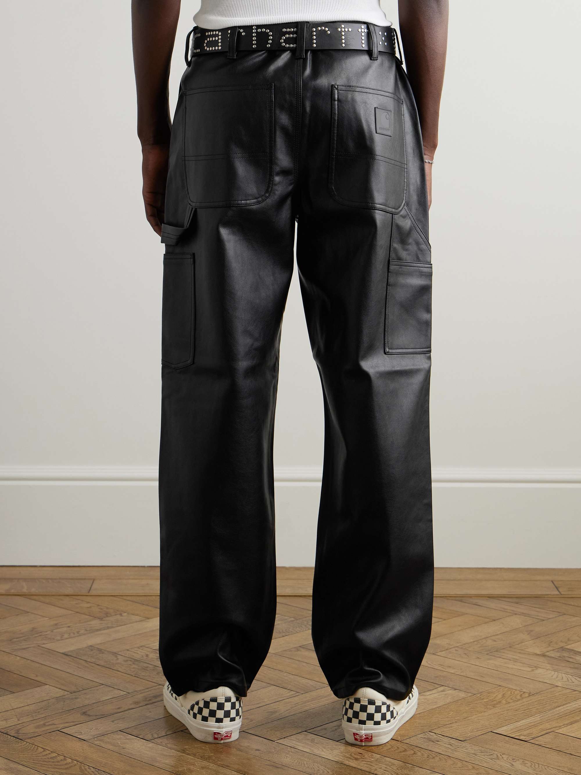 Single-Knee Straight-Leg Full-Grain Trousers view