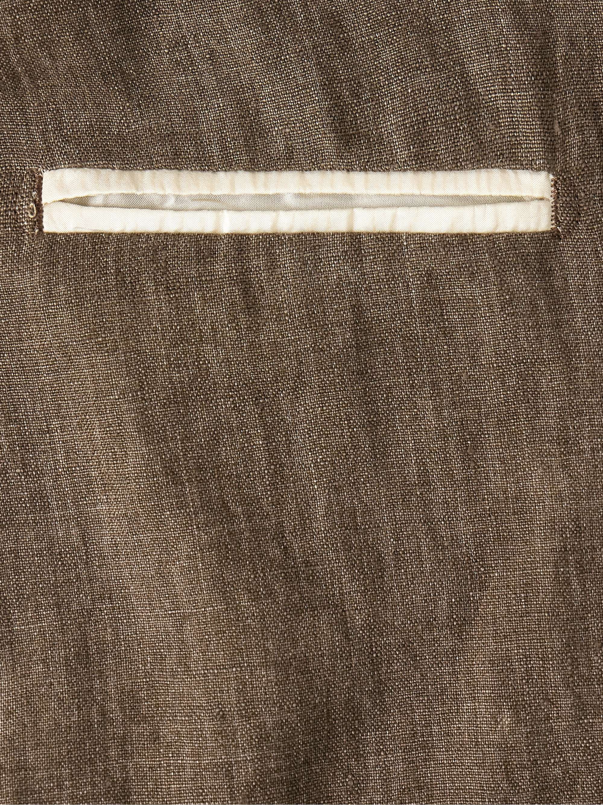 Unstructured Double-Breasted Linen Suit Jacket view