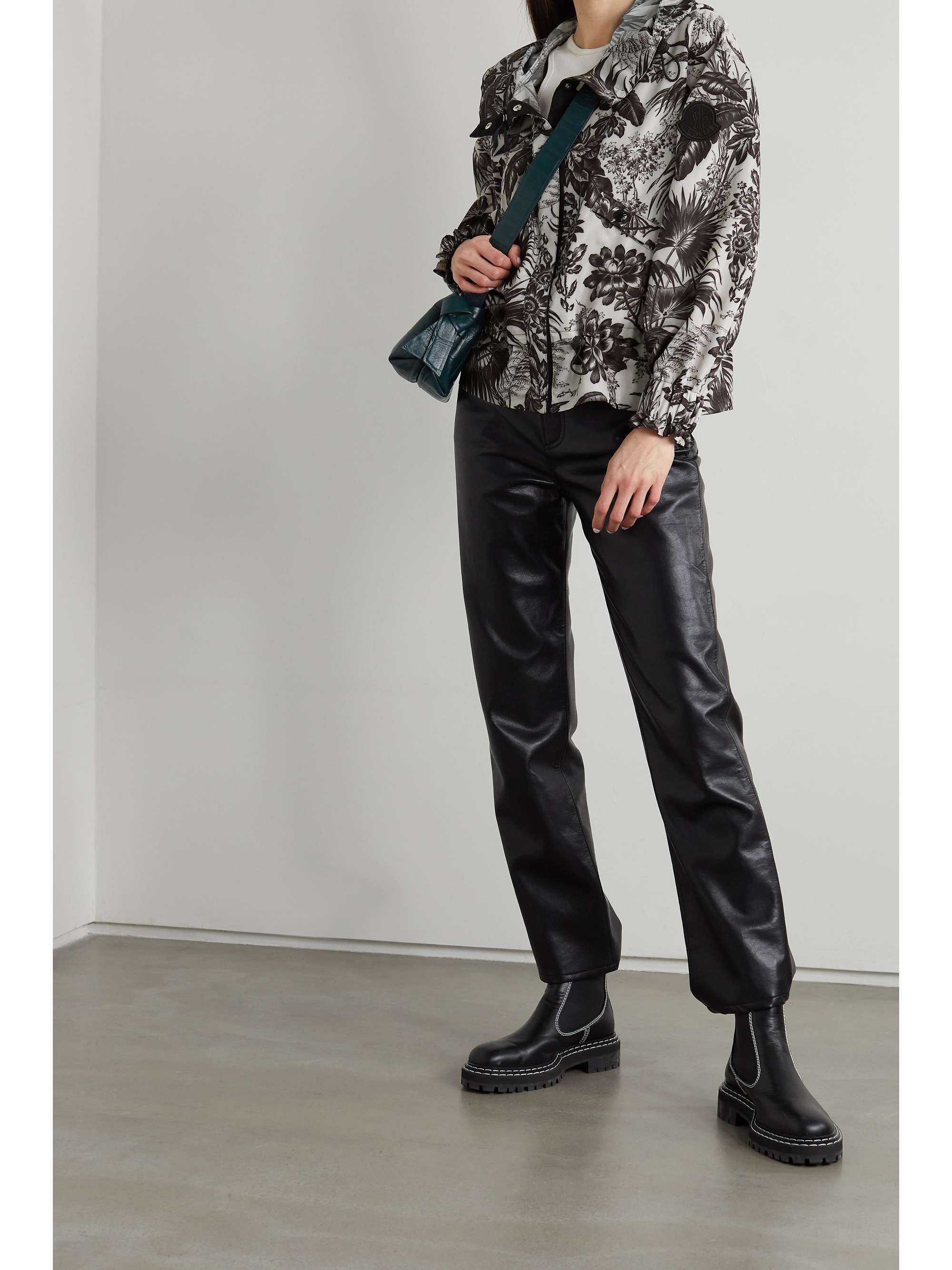Albireo hooded floral-print shell jacket view