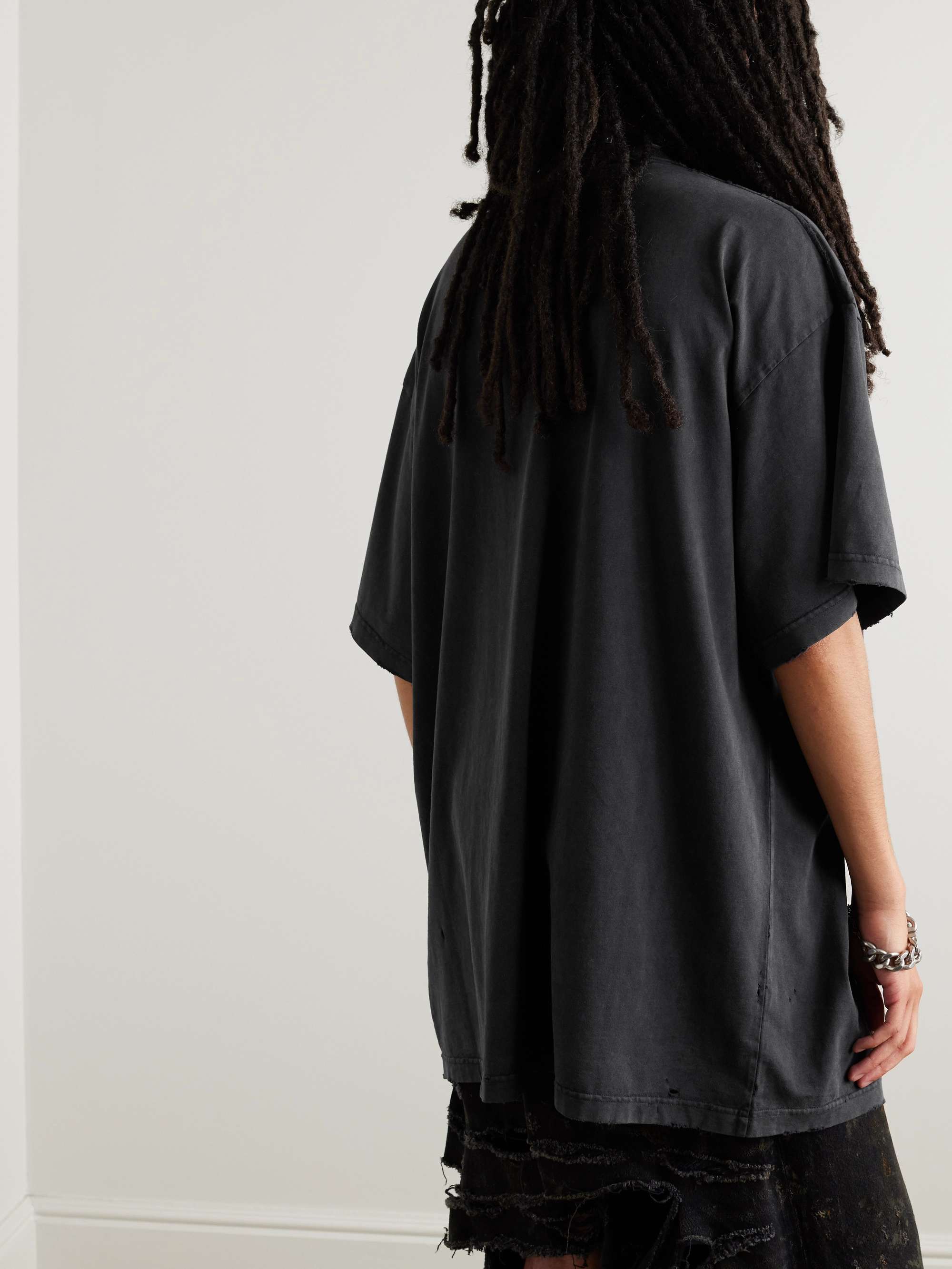 Oversized Embellished Cotton-Jersey T-Shirt view