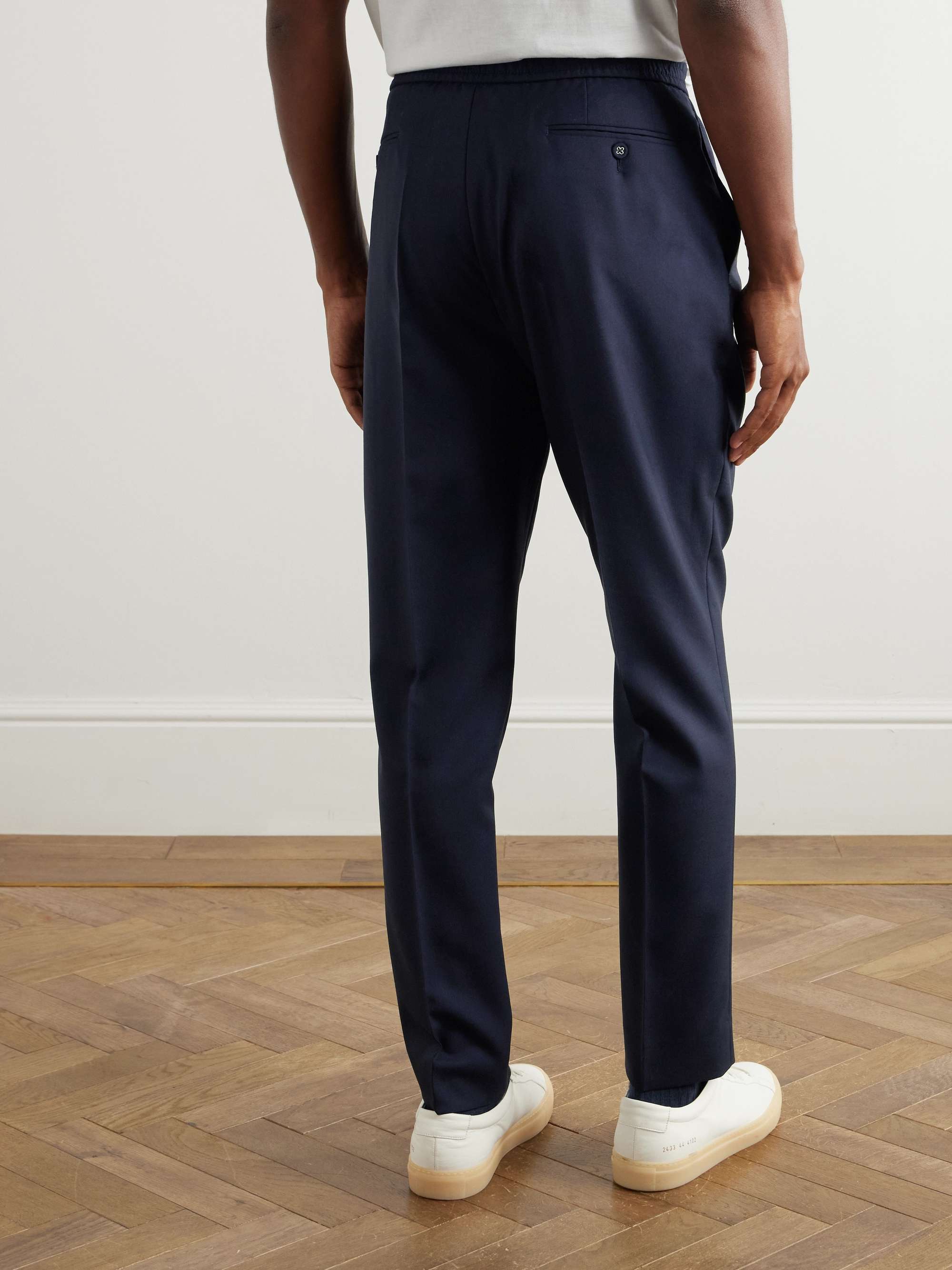 Drew Tapered Pleated Wool Trousers view