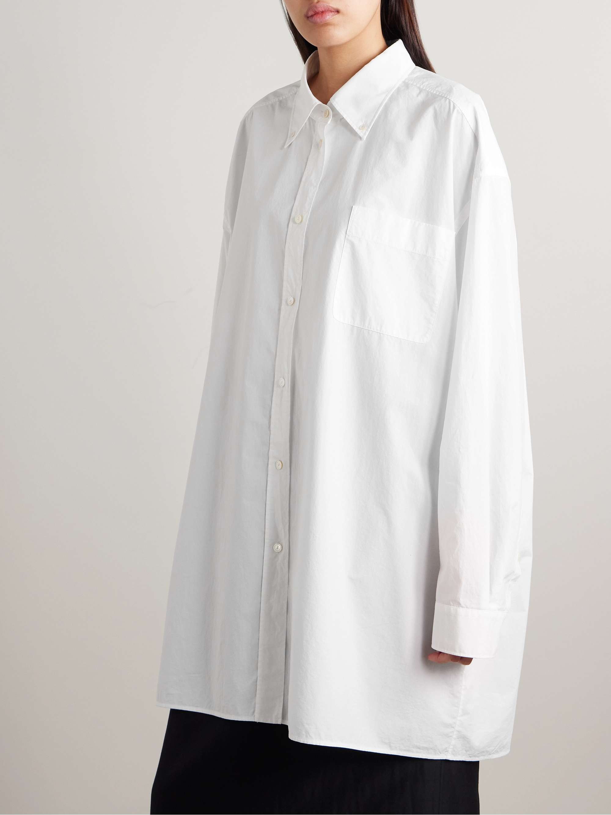 Victoria oversized cotton-poplin shirt view