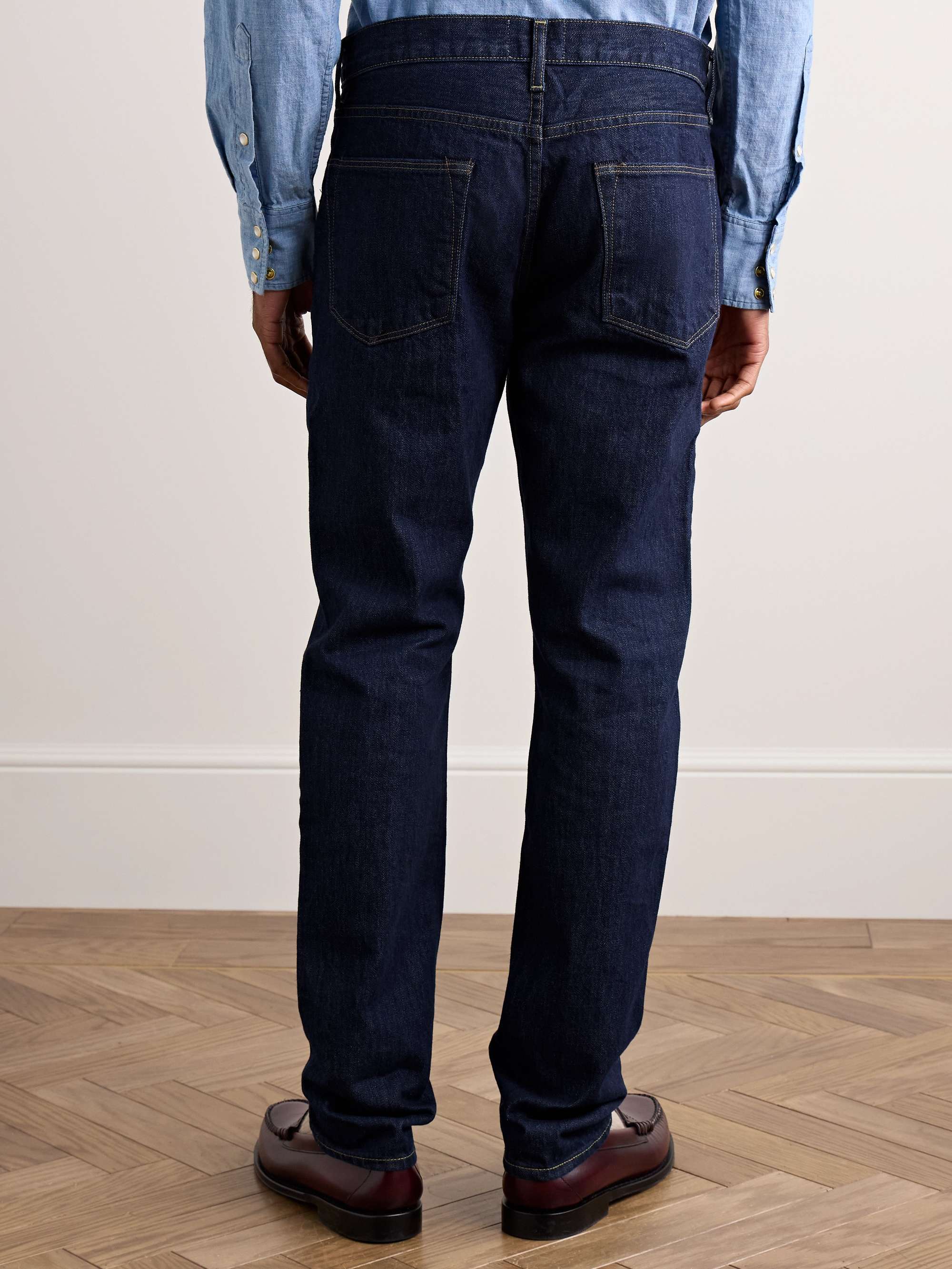 Slim-Fit Straight-Leg Jeans view