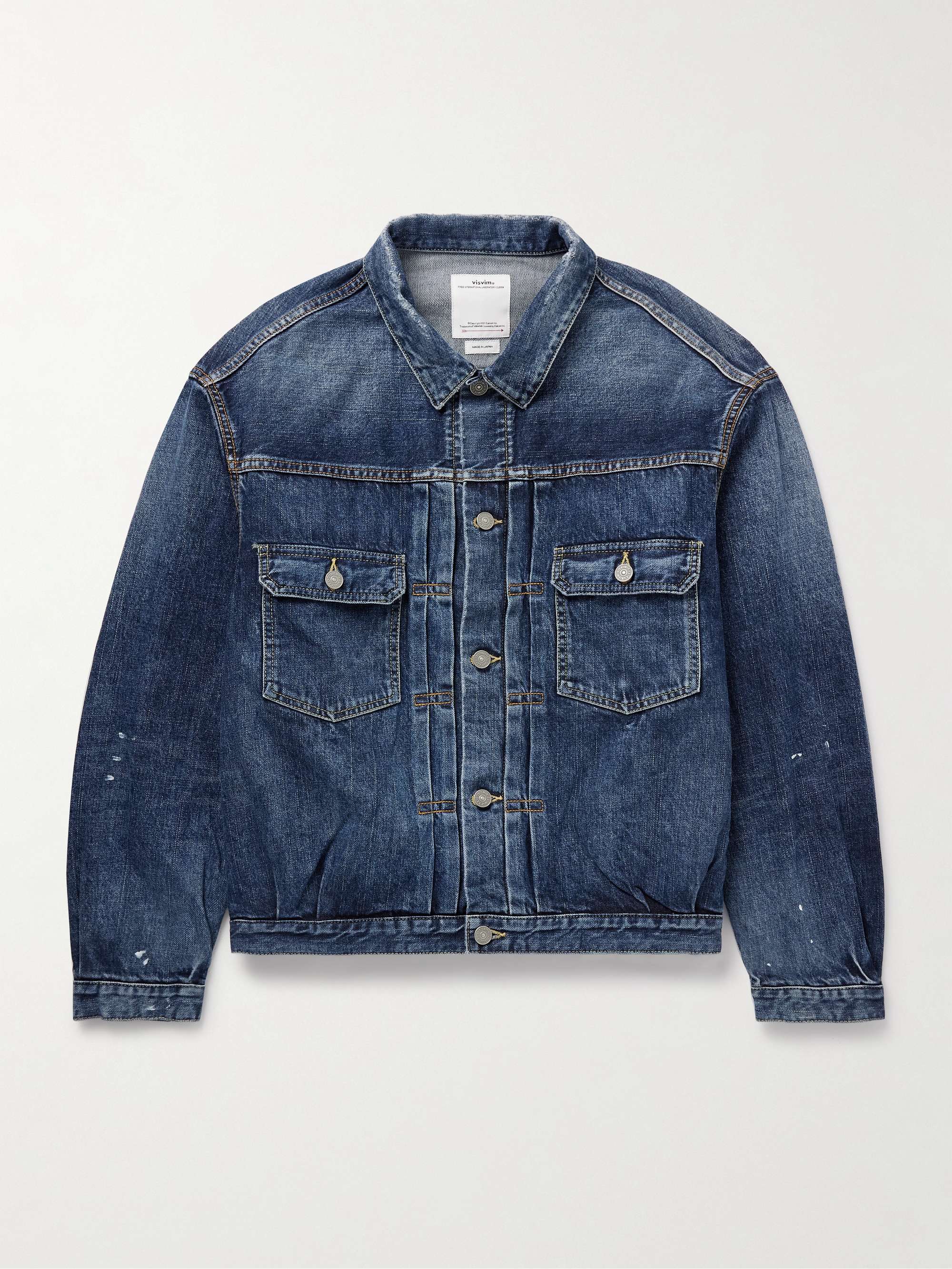 Social Sculpture 101 Paint-Splattered Denim Jacket view