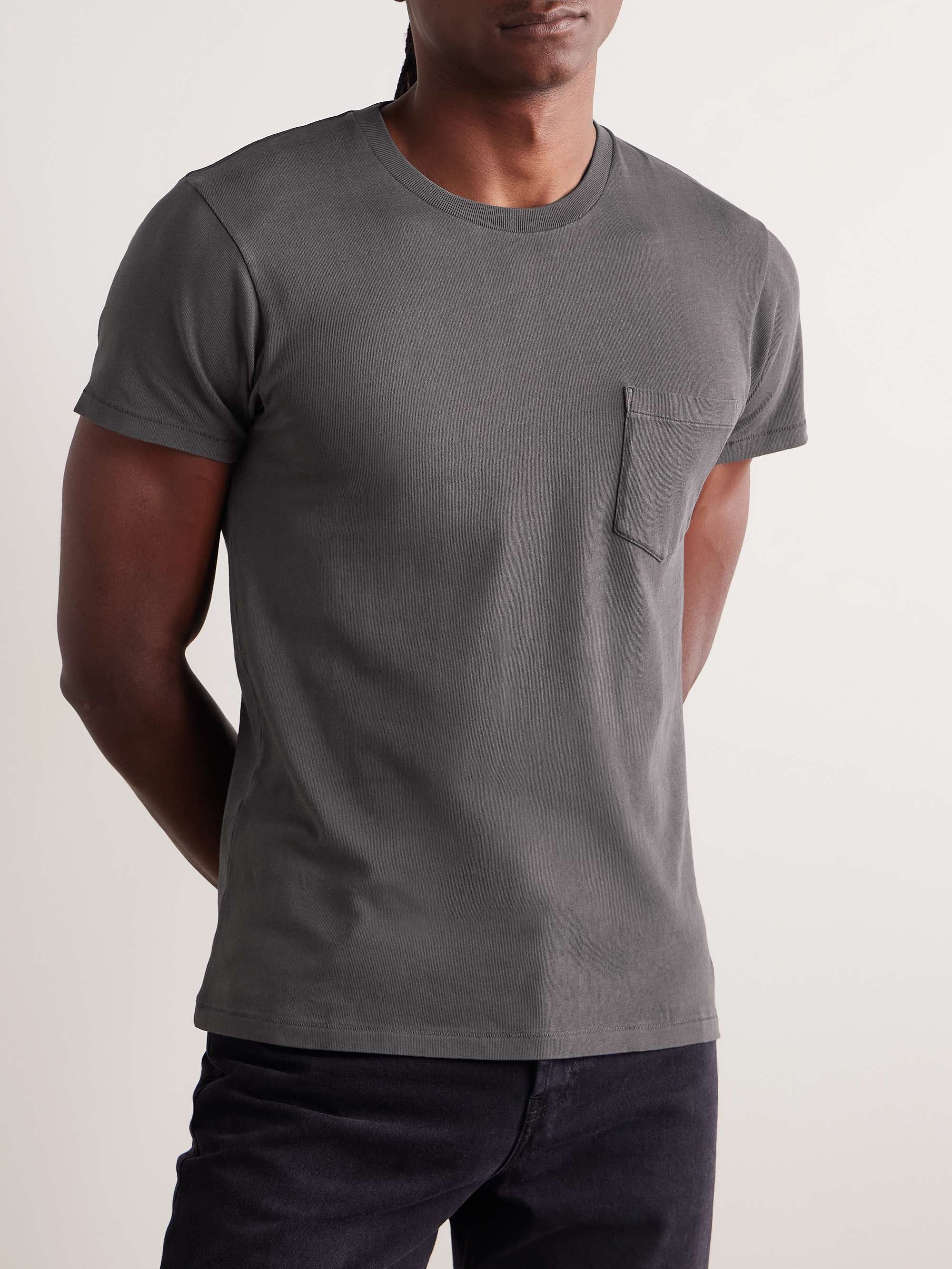 Slim-Fit Cold-Dyed Cotton-Jersey T-Shirt view