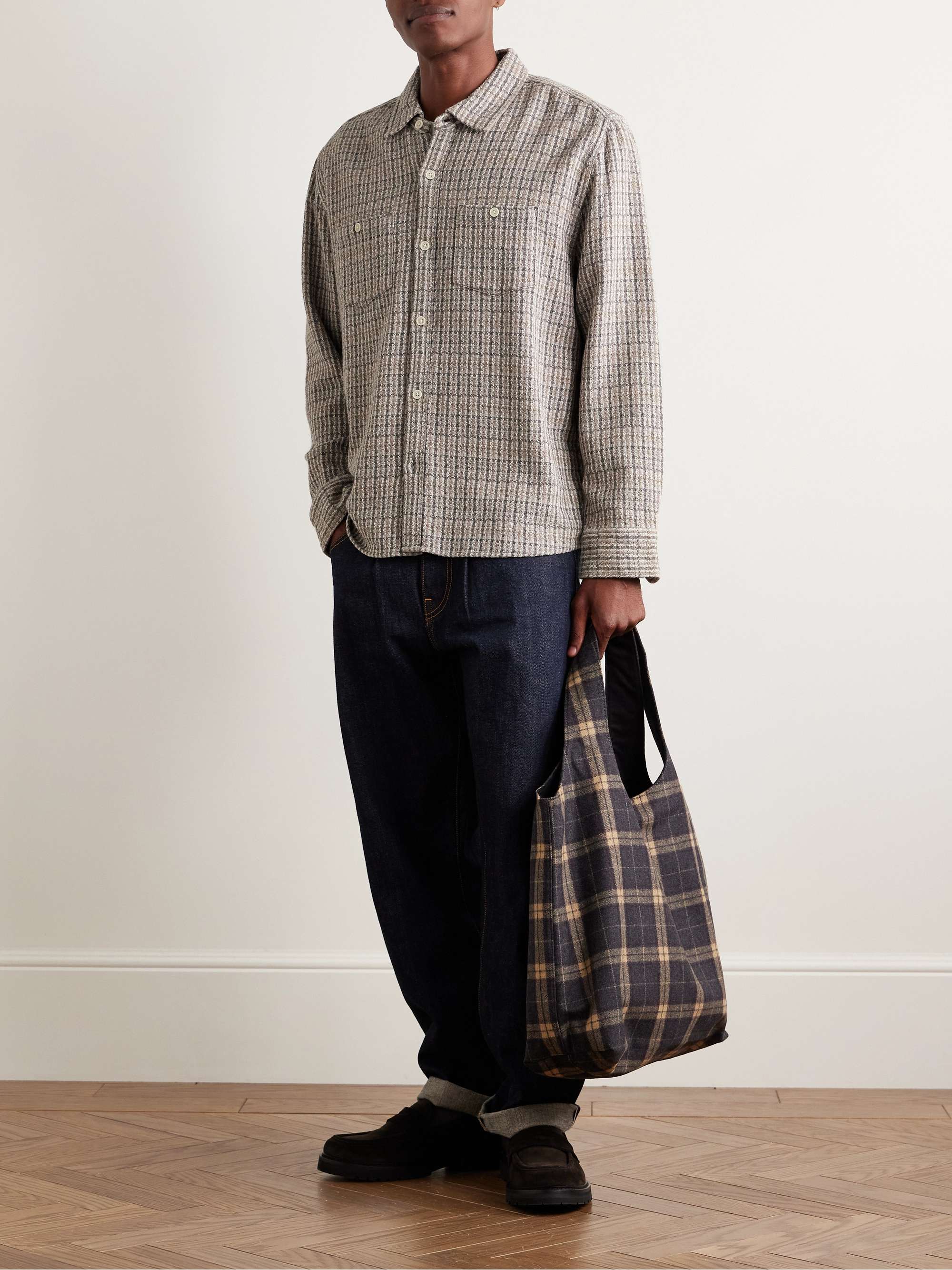Checked Cotton-Tweed Shirt view